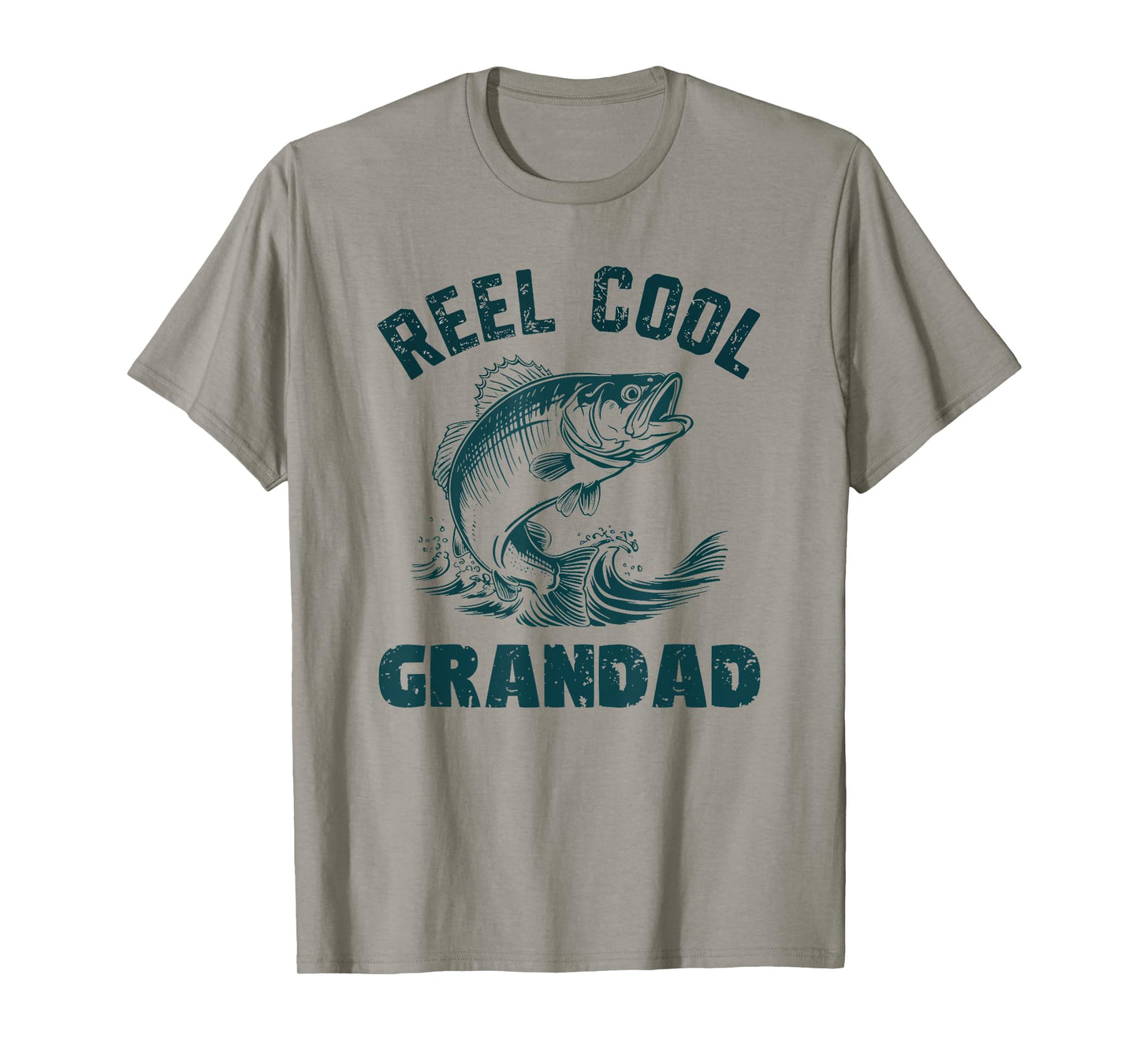 Reel Cool Grandad Fishing Grandpa Vintage Style T-Shirt