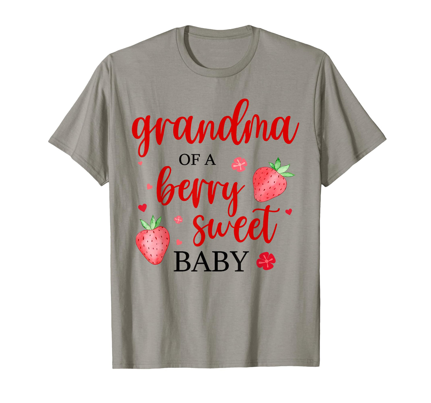 Grandma Of A Berry Sweet One Strawberry Baby First Birthday T-Shirt