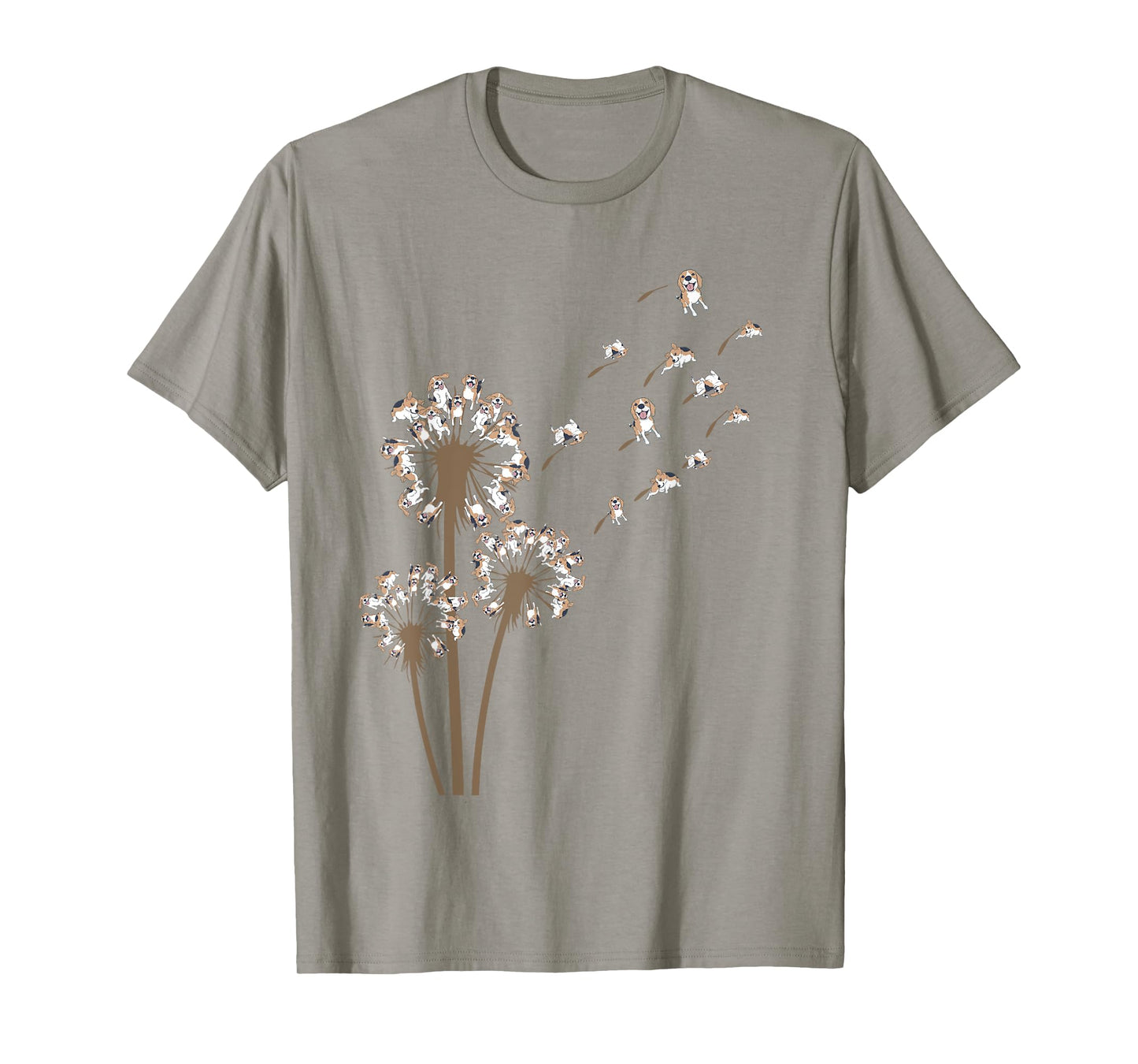 Beagle Flower Fly Dandelion Funny Dog Lover Dog Dad Men Women Kids T-Shirt