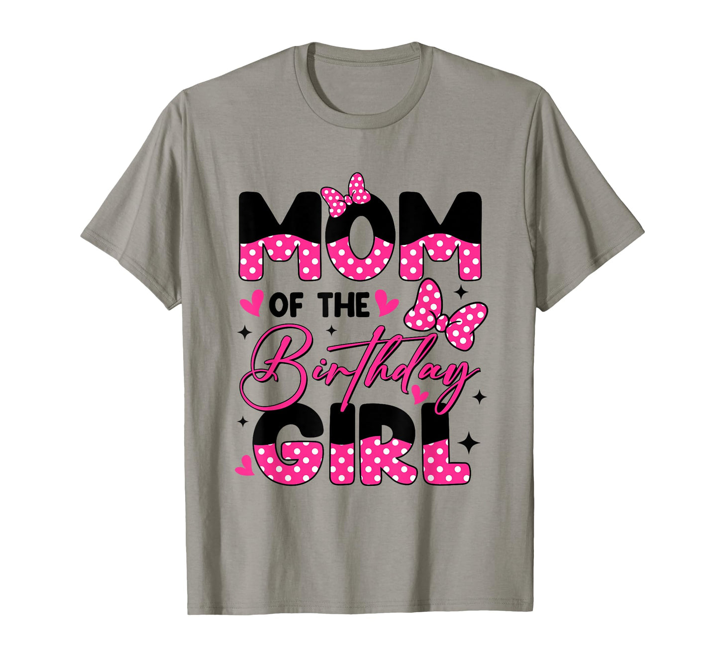Mom of The Birthday Girl Pink Family Birthday Girls Party T-Shirt