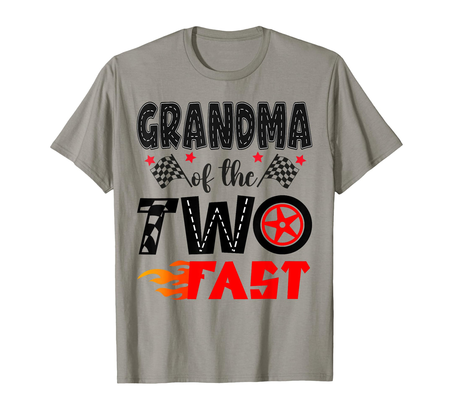 Grandma of The Two Fast 2Nd Birthday Boy Racing Car T-Shirt