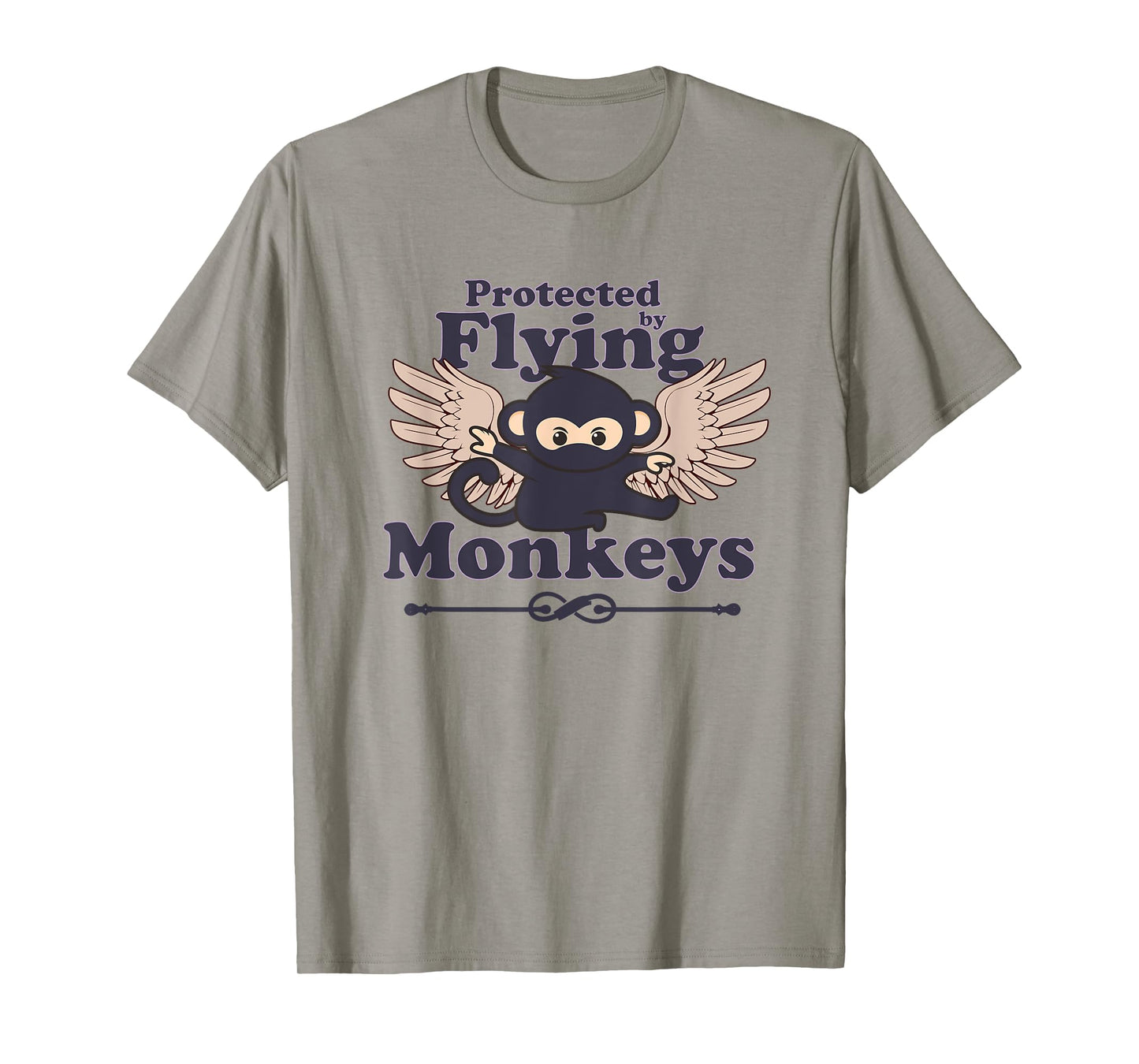 Protected by Flying Monkeys Funny Ninja, Wizard of Oz Witch T-Shirt