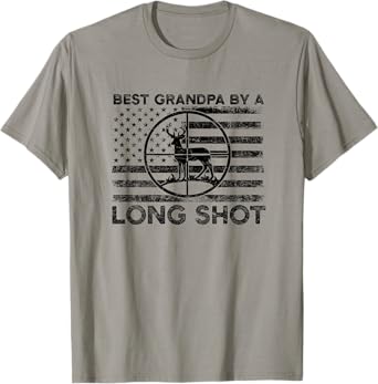 Hunter Deer Hunting Grandpa Best Grandpa By A Long Short T-Shirt
