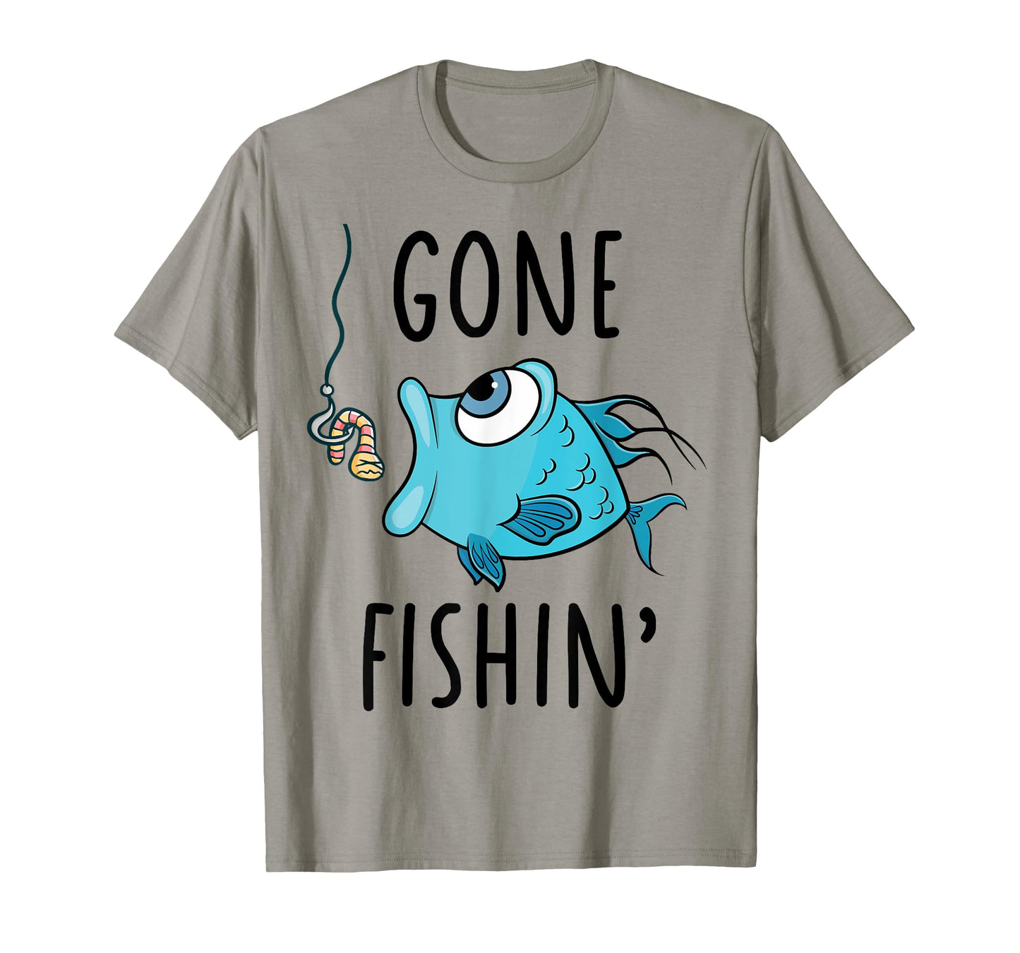 Gone Fishing Girls Kids Toddler Boys Funny Fishing T-Shirt
