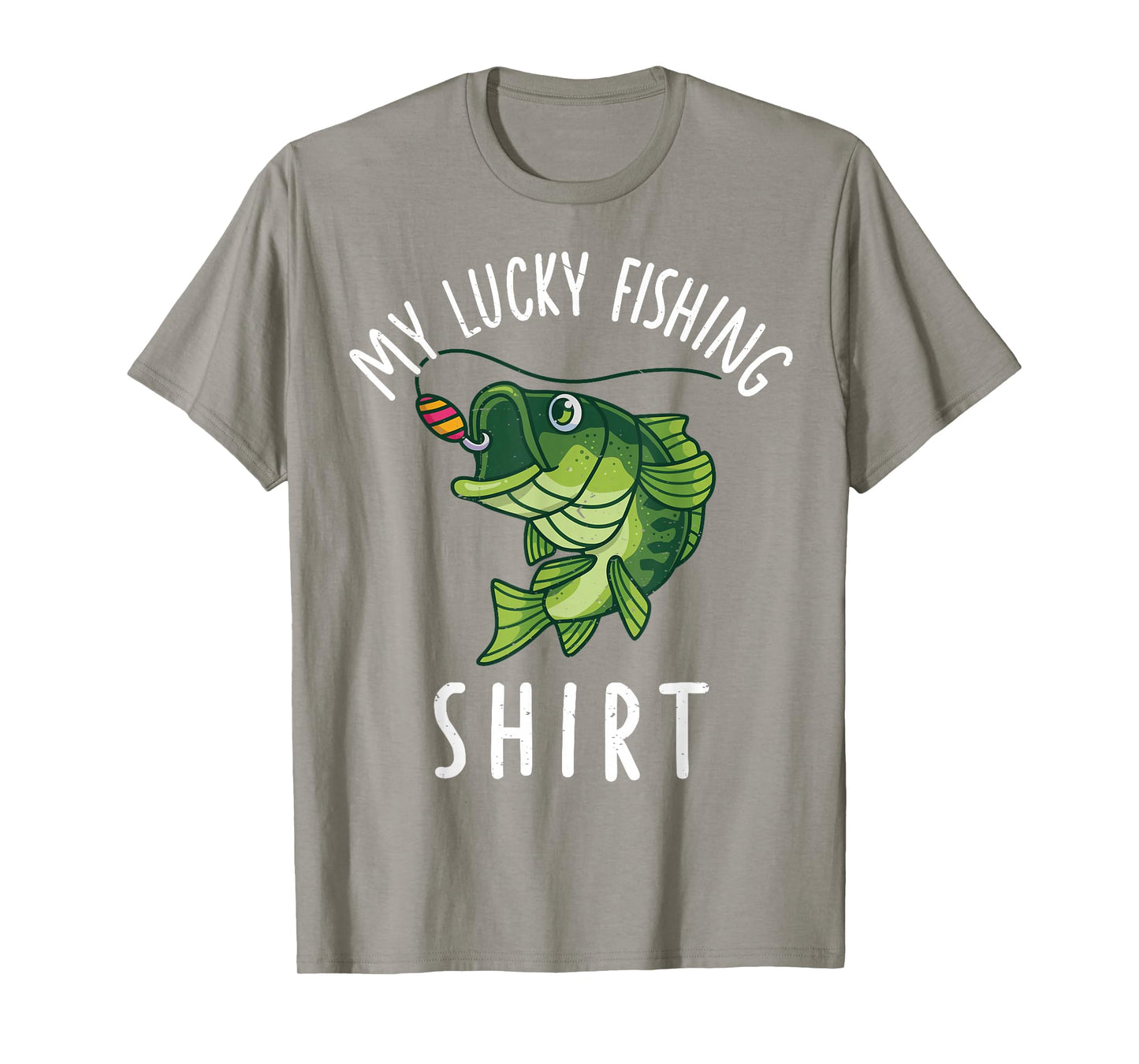 Boys My Lucky Fishing-Shirt Youth Bass Fish Funny Fisherman T-Shirt
