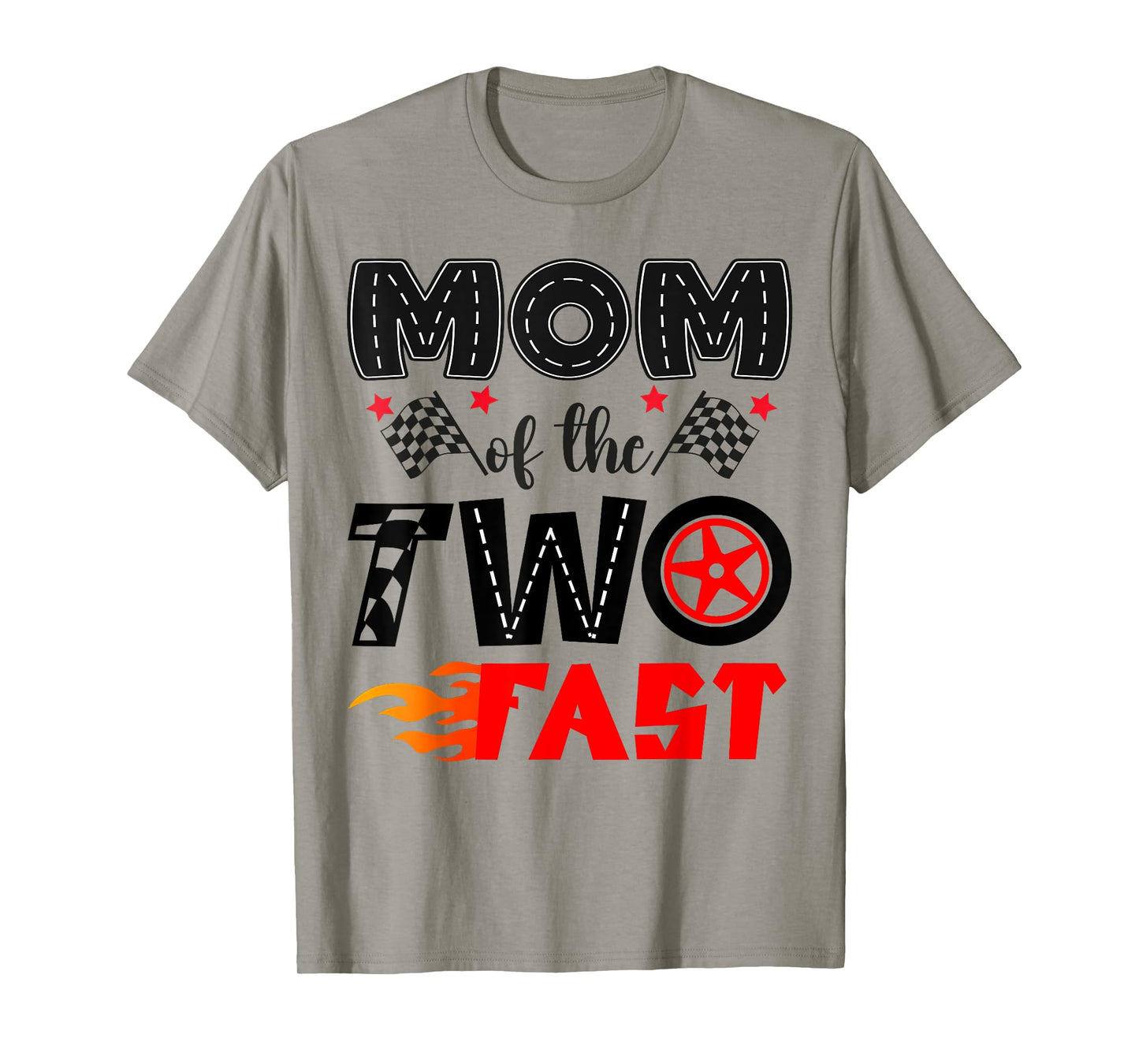 Mom of The Two Fast 2Nd Birthday Boy Racing Car T-Shirt