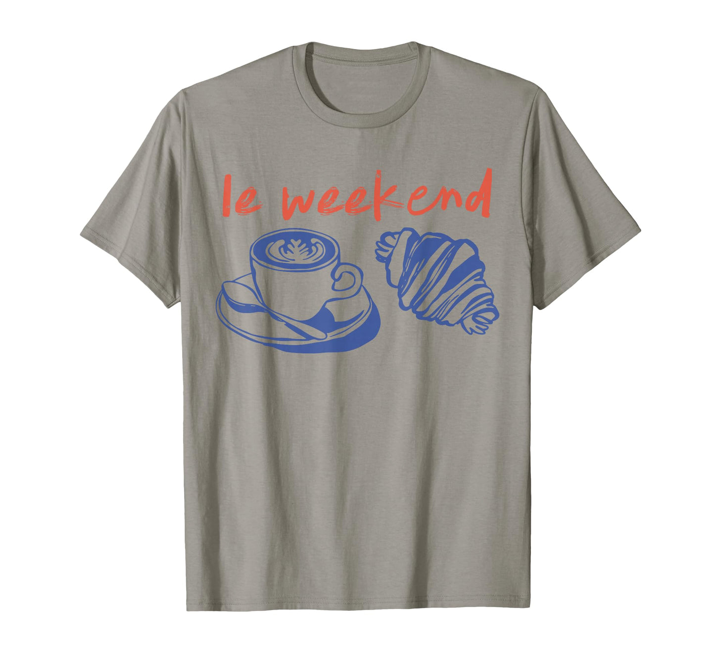 Retro Vintage Le Weekend Coffee Club Croissant Lovers Pastry T-Shirt