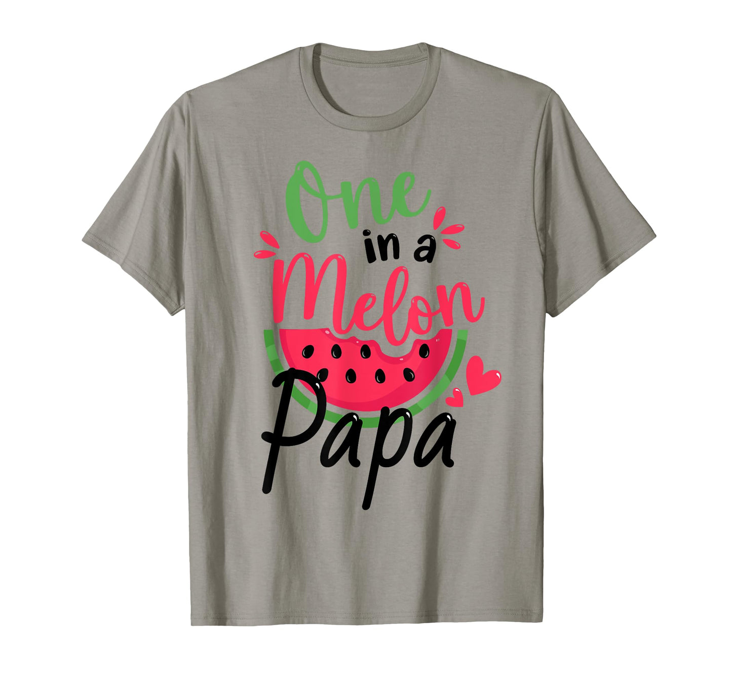 One in a Melon Papa 1st Birthday Party Family Matching T-Shirt