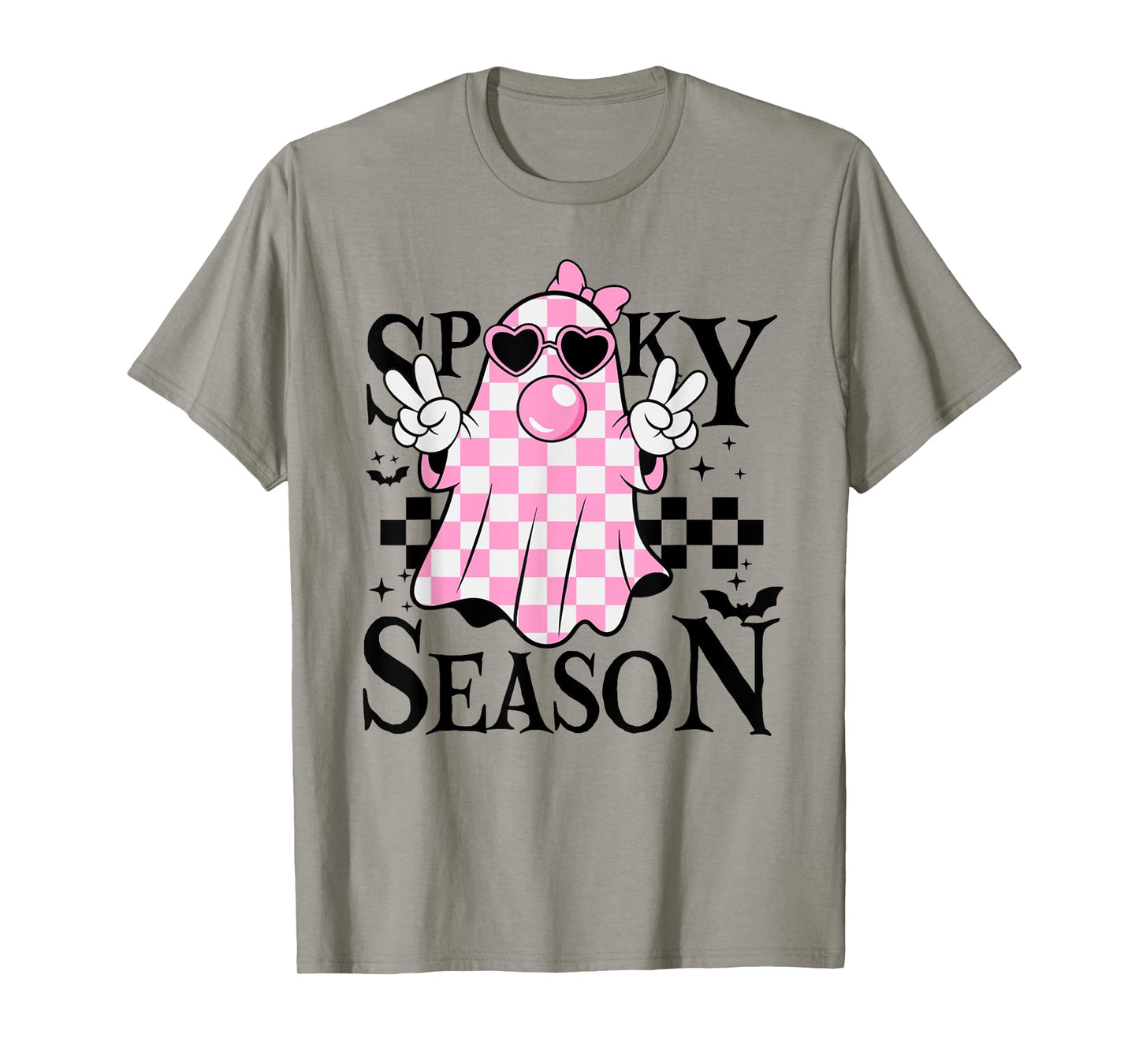 Spooky Season Ghost Halloween Retro Groovy Women Girls Kids T-Shirt