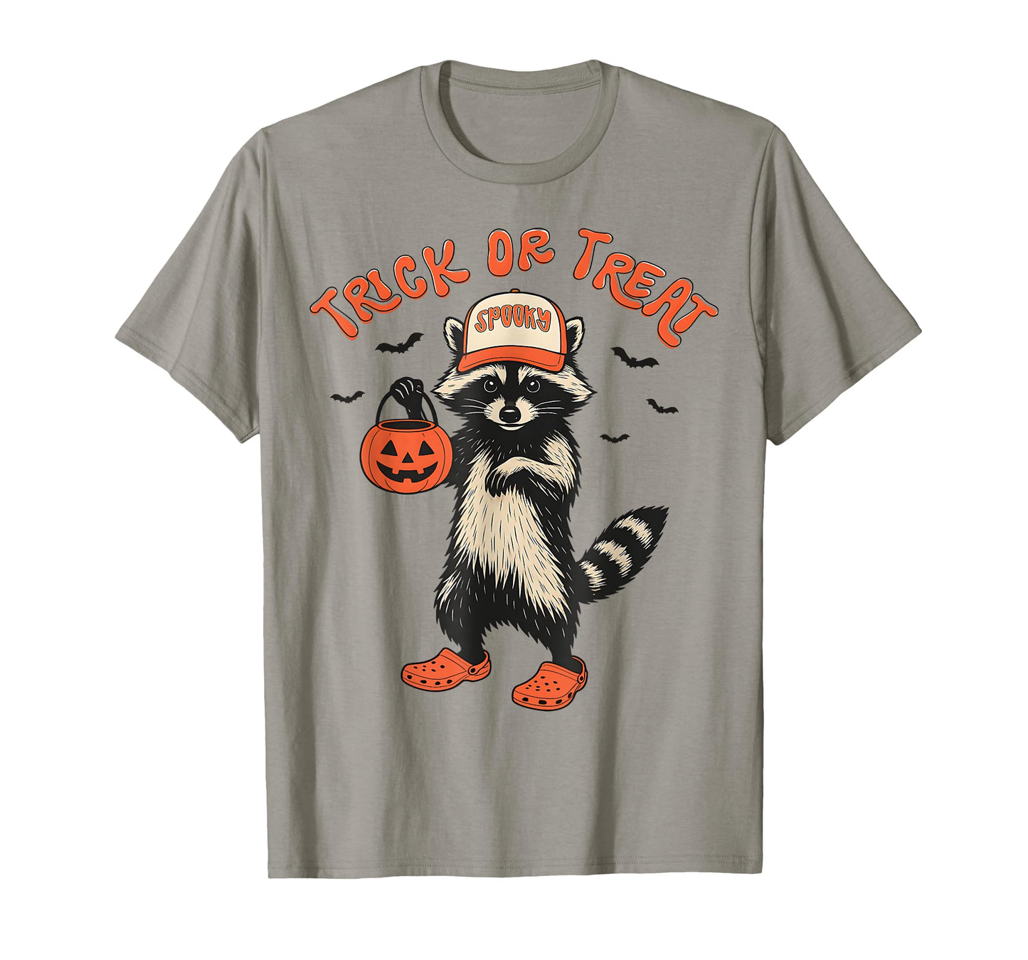 Trick Or Treat Spooky Raccoon Feral Halloween Men Women Kid T-Shirt
