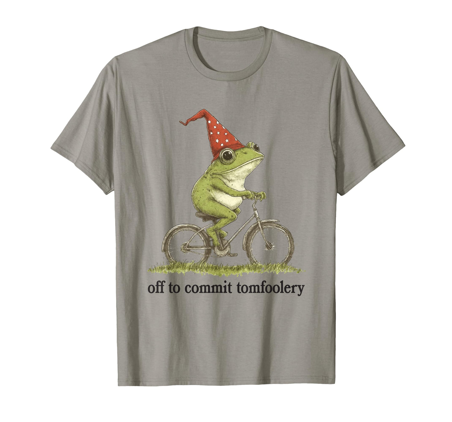 Funny Frog Meme Off to Commit Tomfoolery Sarcastic T-Shirt
