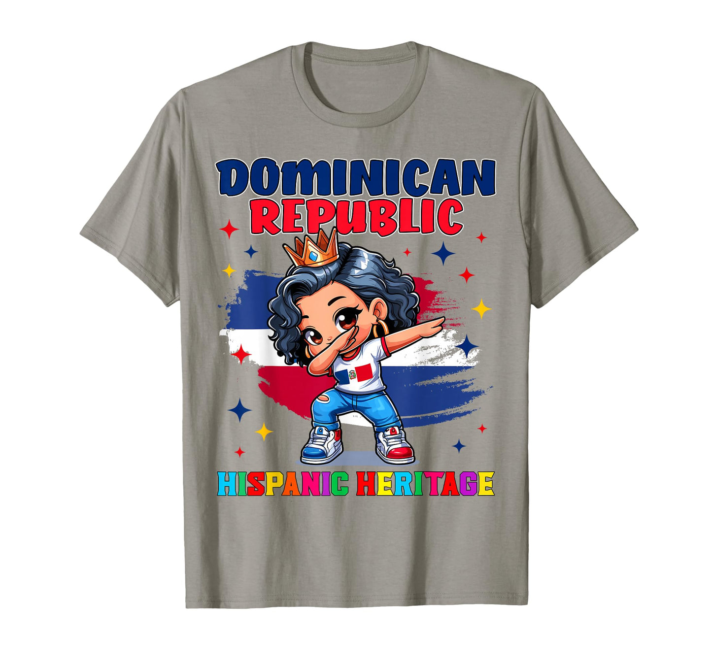 Dominican Republic Girl Hispanic Heritage Celebration kids T-Shirt