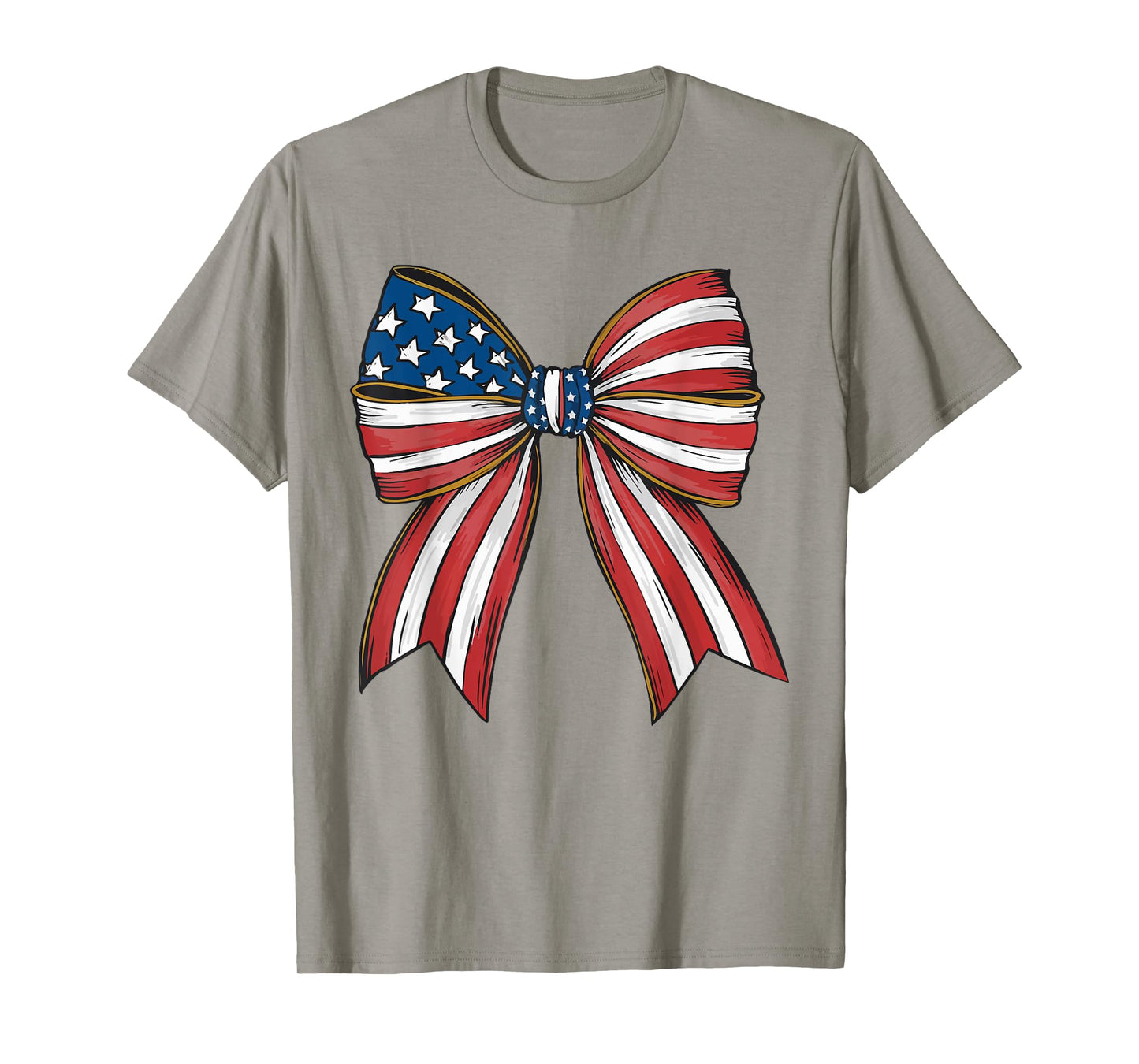 Retro 4th of July Coquette Bows American Flag USA Patriotic T-Shirt