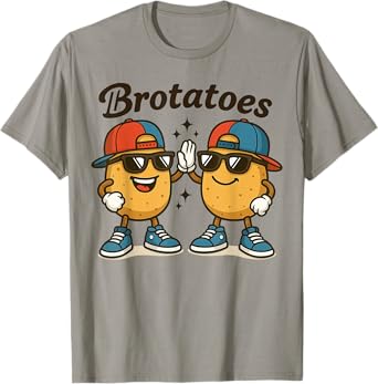 Brotato Potato Lover Brother Friendship Funny Potato Day T-Shirt