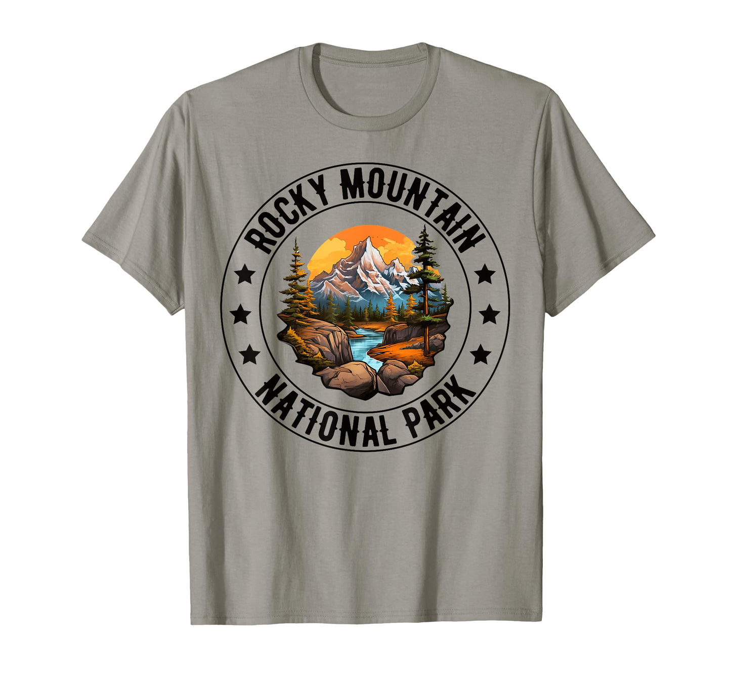 Retro Rocky Mountain National Park Hiking Camping Outdoor T-Shirt