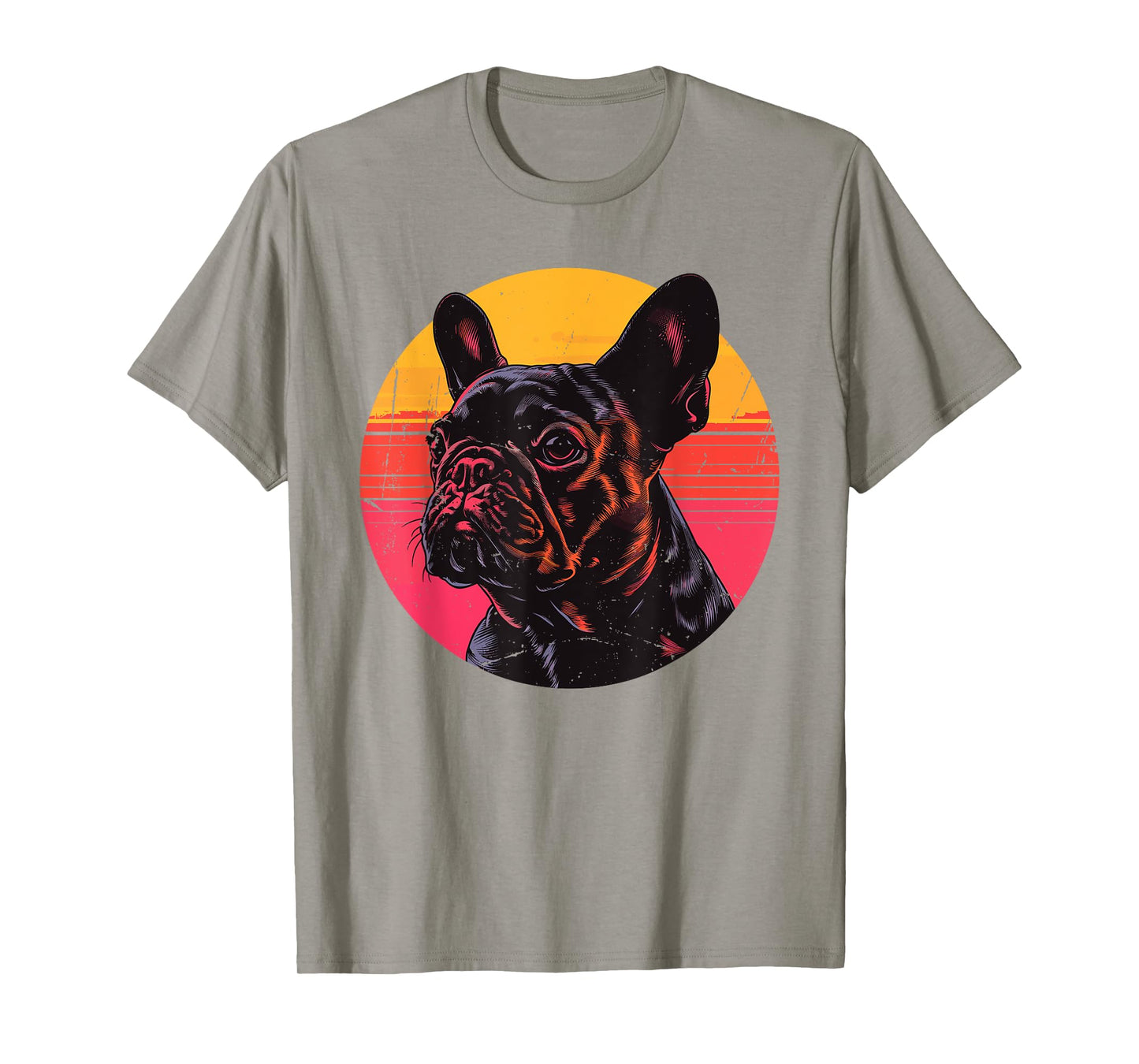 Retro French Bulldog Dog Lovers Gift Vintage Frenchie Owner T-Shirt