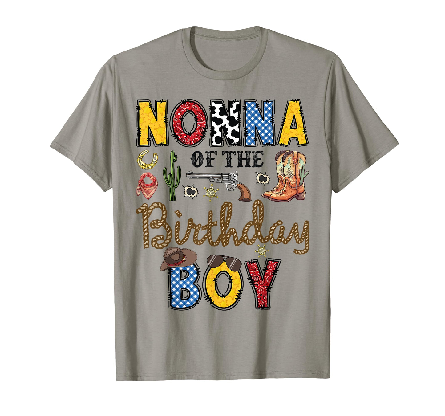 Nonna Of The Birthday Boy Cowboy Rodeo Nonna T-Shirt