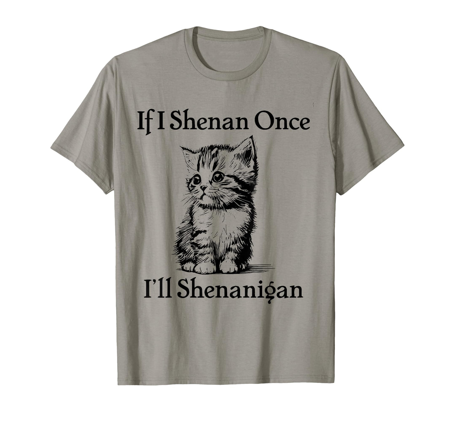 If I Shenan Once I'll Shenanigan Cute Cat St Patricks Day T-Shirt