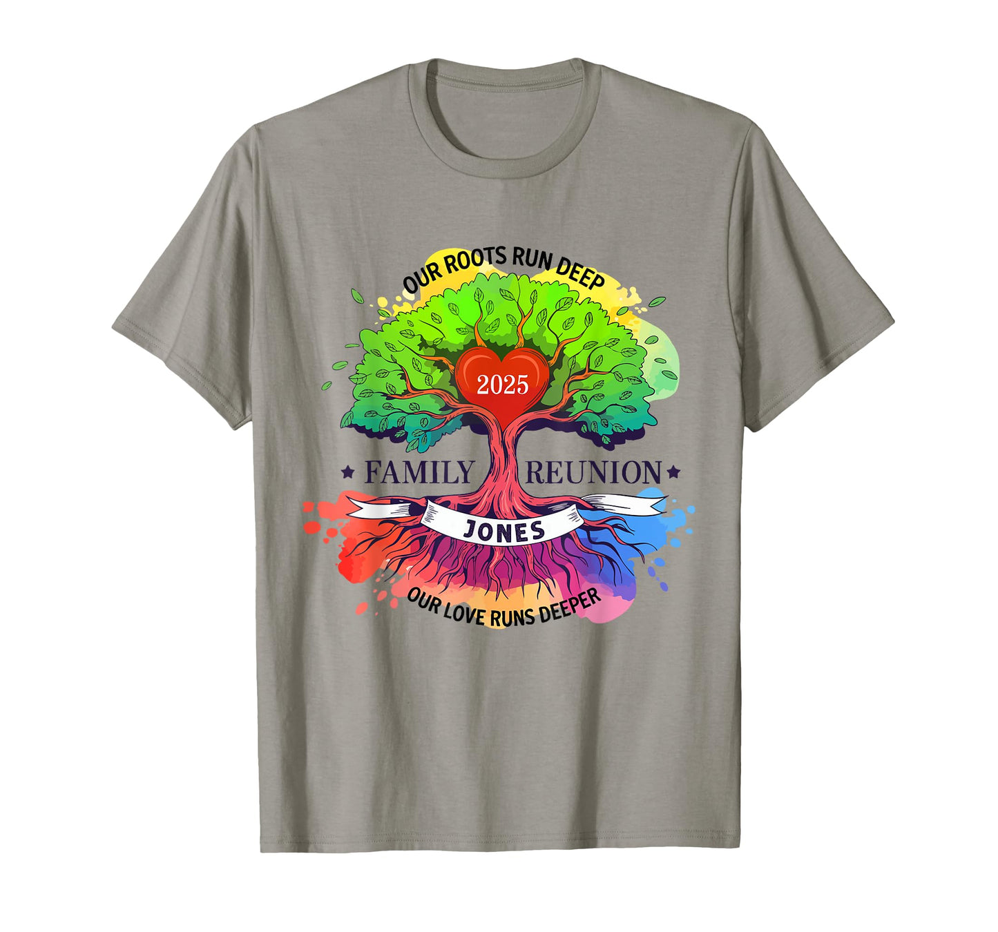 Jones Family Reunion 2025 Family Tree Men Women Boys Girls T-Shirt