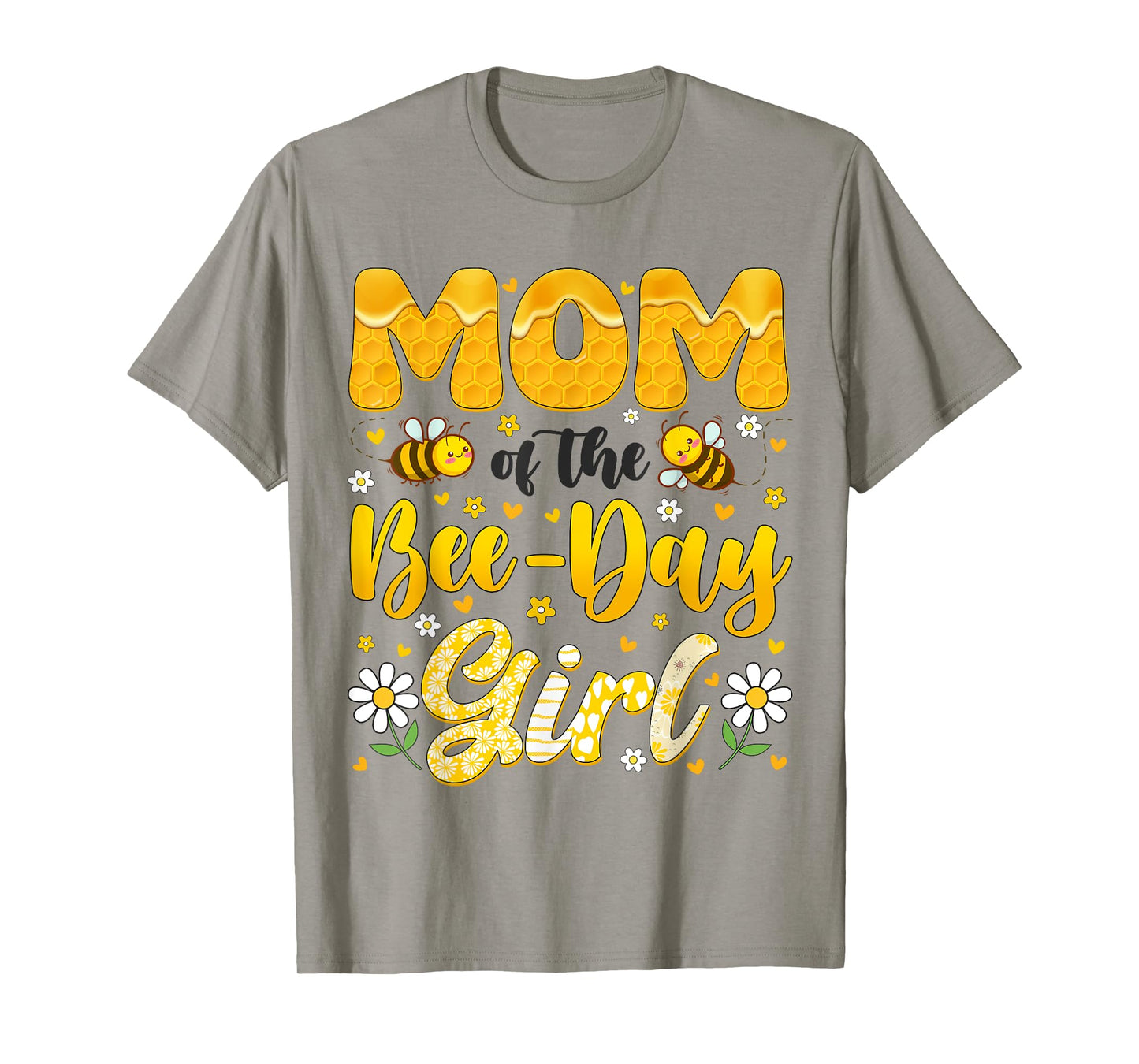 Mom Of The Bee Day Girl Flower Birthday Family Matching T-Shirt
