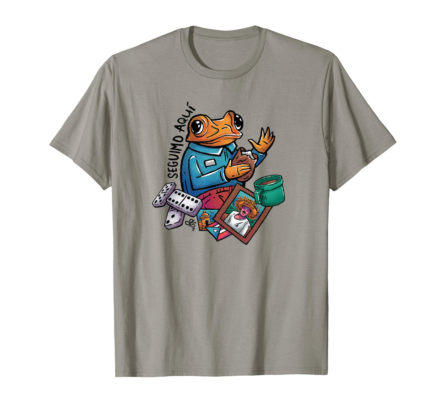 Sapo Concho Seguimo Aqui Puerto Rico Bandera Boricua T-Shirt
