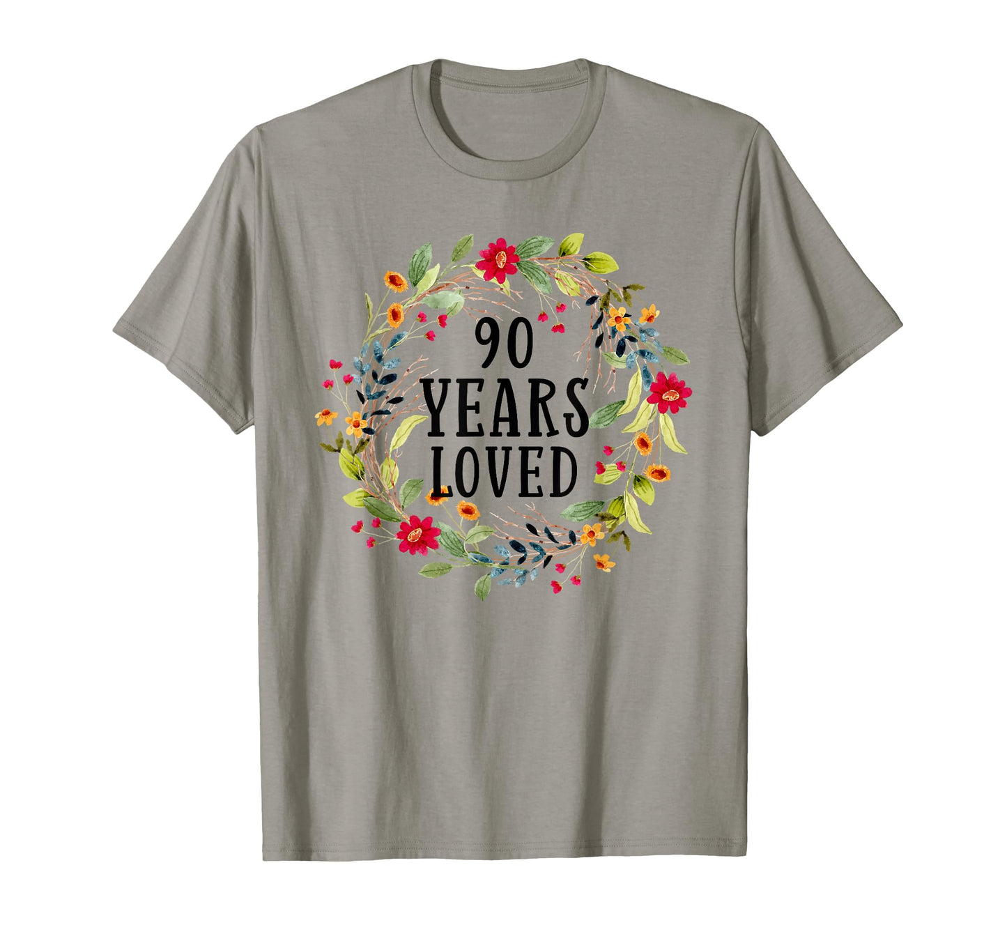 90 Years Old 90th Birthday Women Cool 90 Years Loved T-Shirt