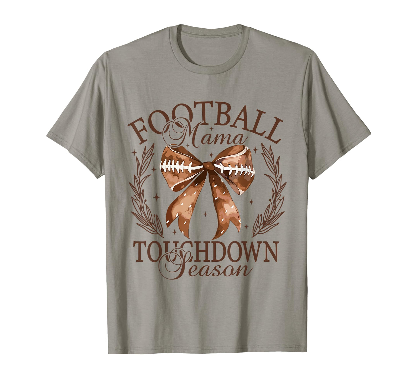 Football Mama Fall Coquette Thanksgiving Touchdown Season T-Shirt
