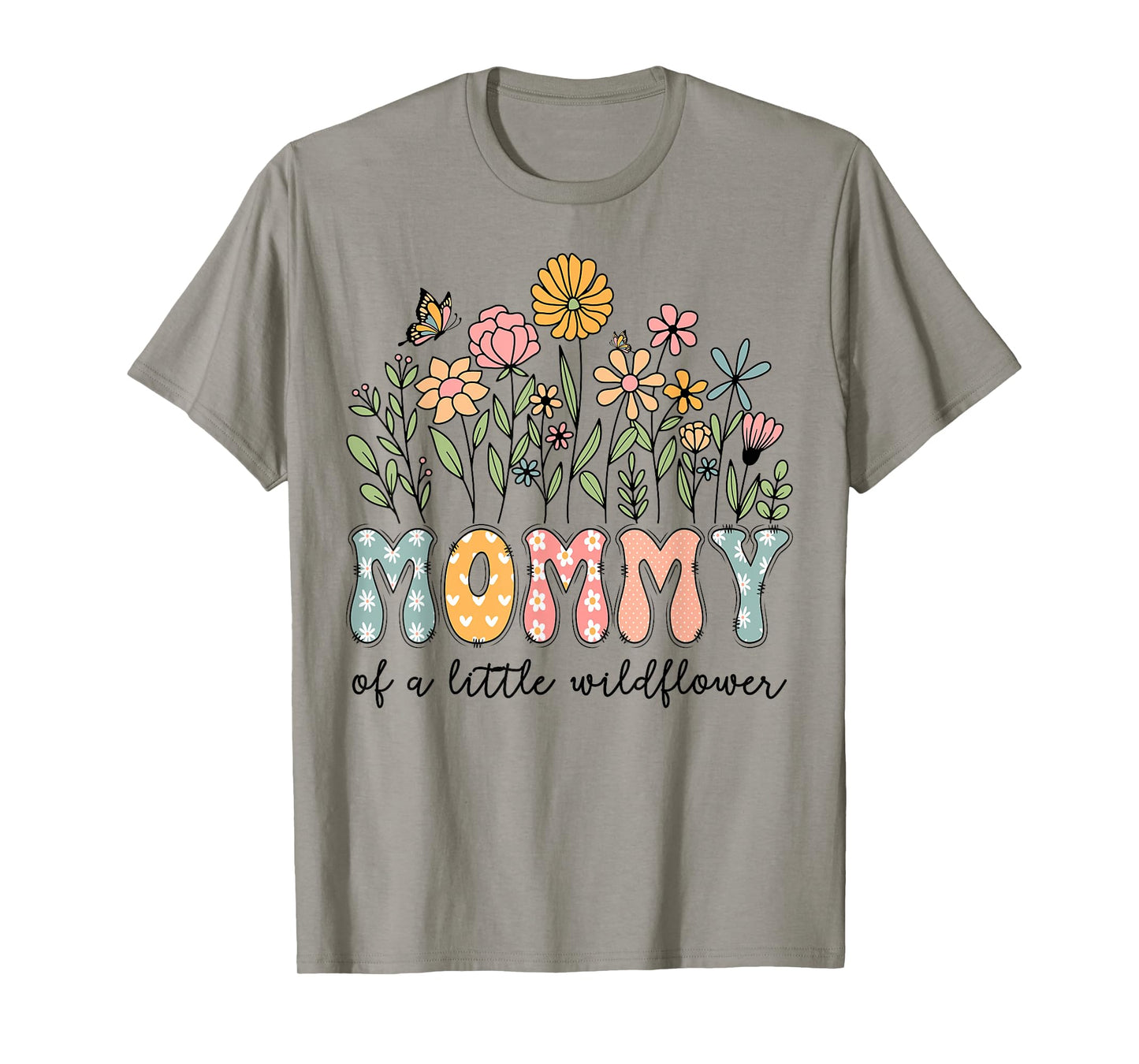 Mommy Of The Little Wildflower Baby Birthday Floral T-Shirt