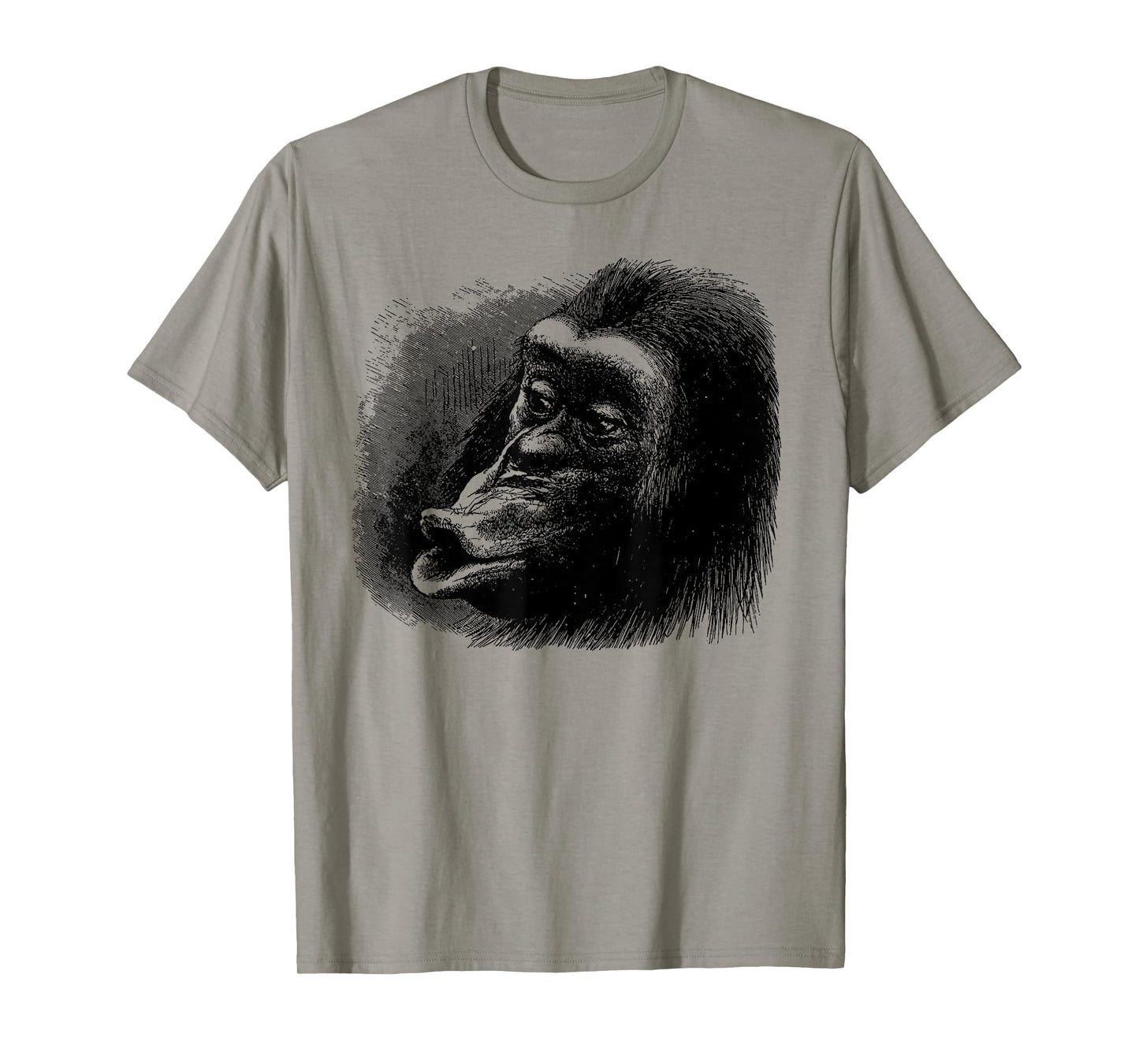 Chimpanzee Monkey Face Tshirt Art-Vintage Chimp Funny Monkey T-Shirt