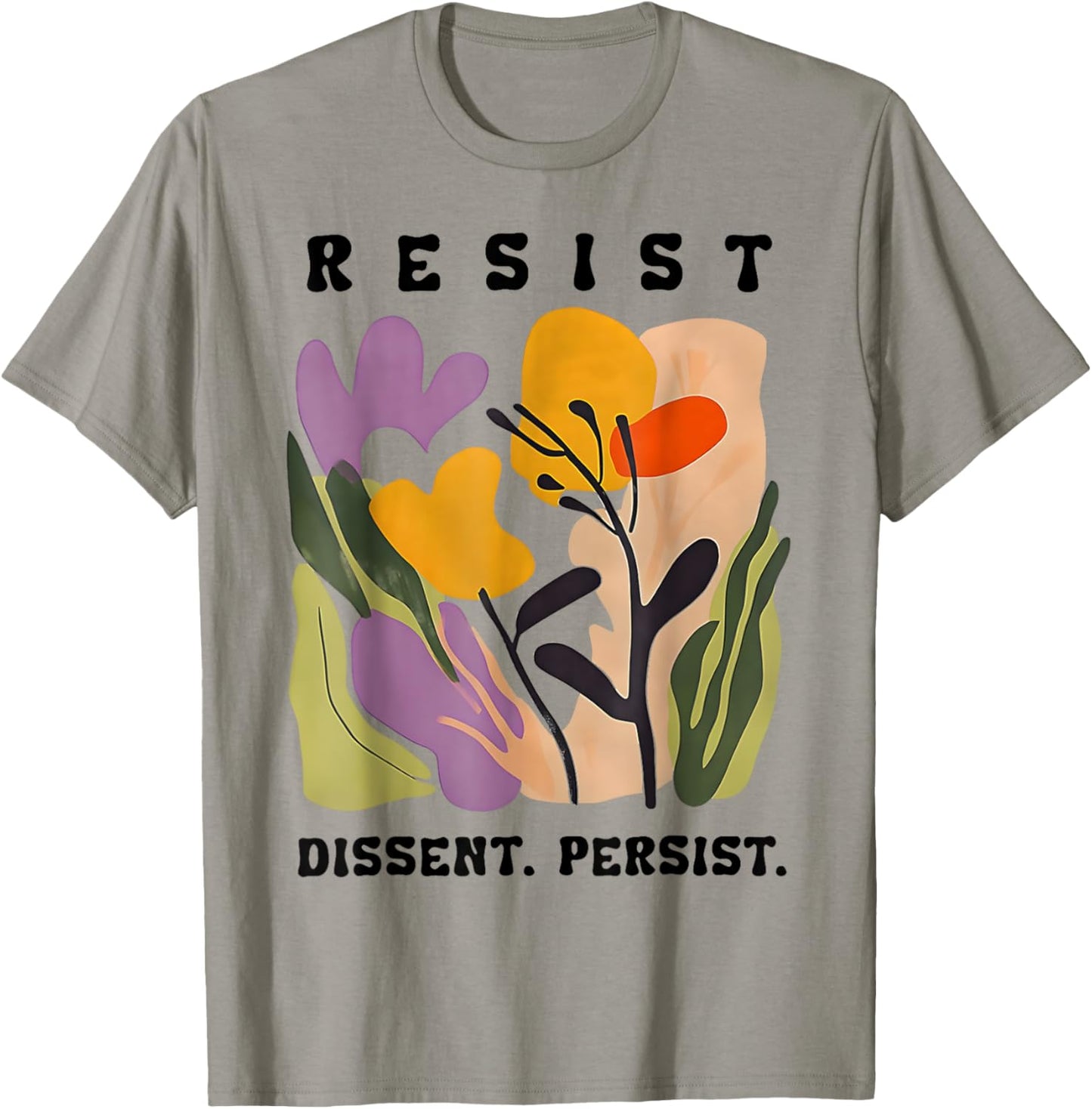 Vintage Resist Dissent Persist Floral Women's T-Shirt