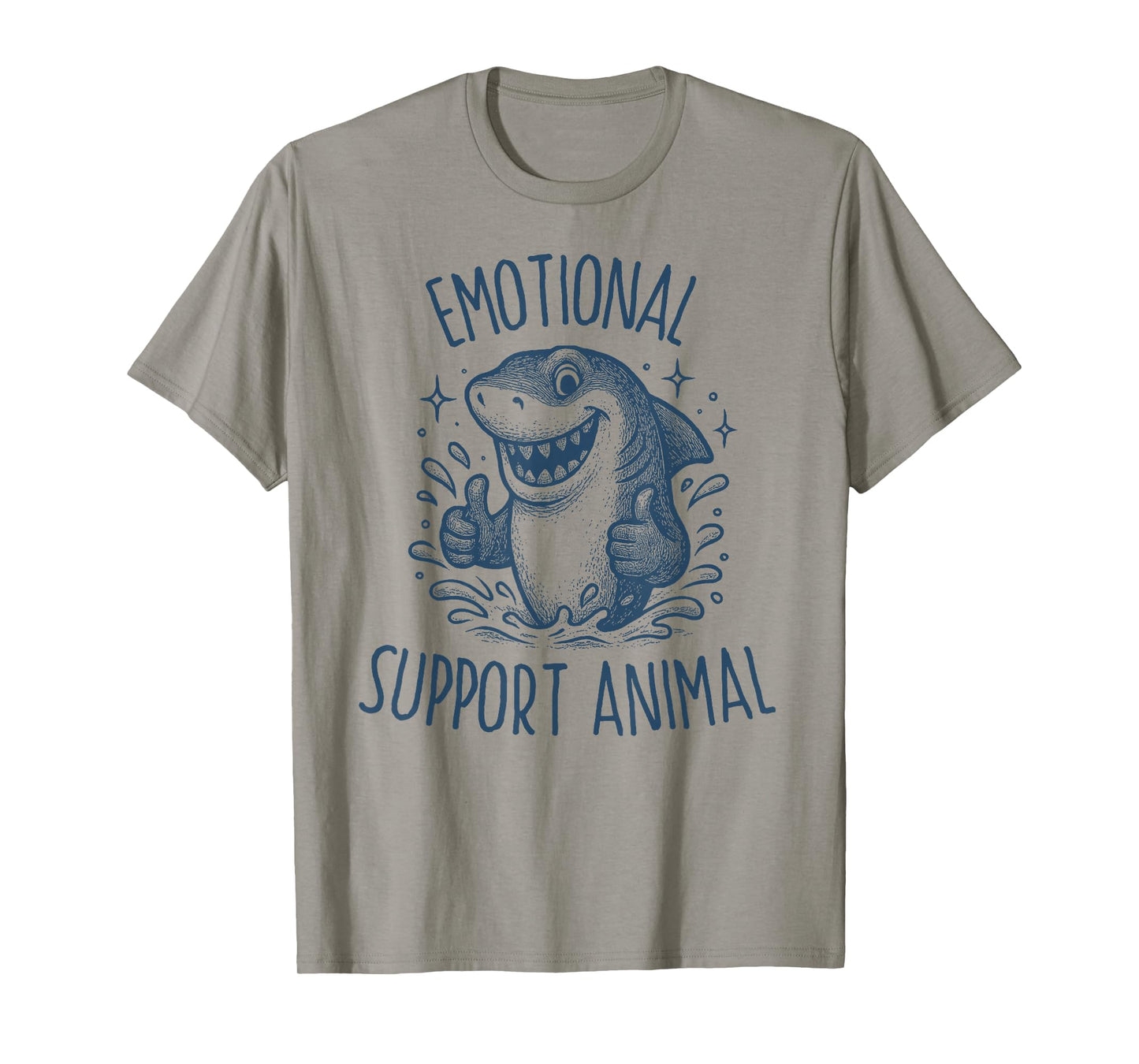 Emotional Support Animal Cute Funny Shark Joke Humor T-Shirt