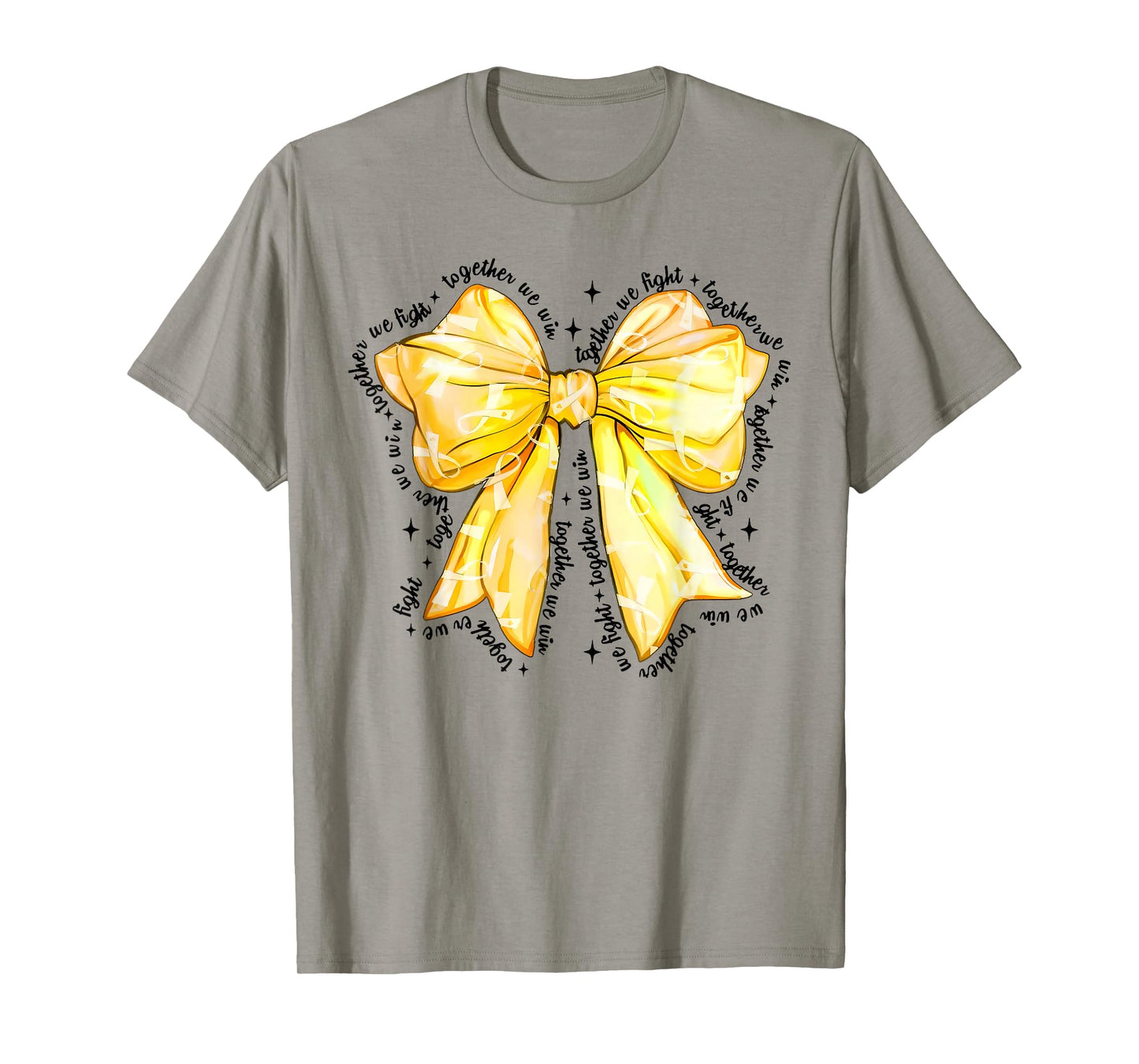 In September We Wear Gold Bow Childhood Cancer Awareness T-Shirt