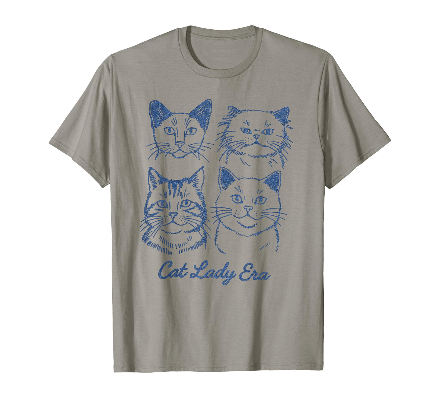 Cat Lady Era β Vintage Line Art Cat Graphic T-Shirt