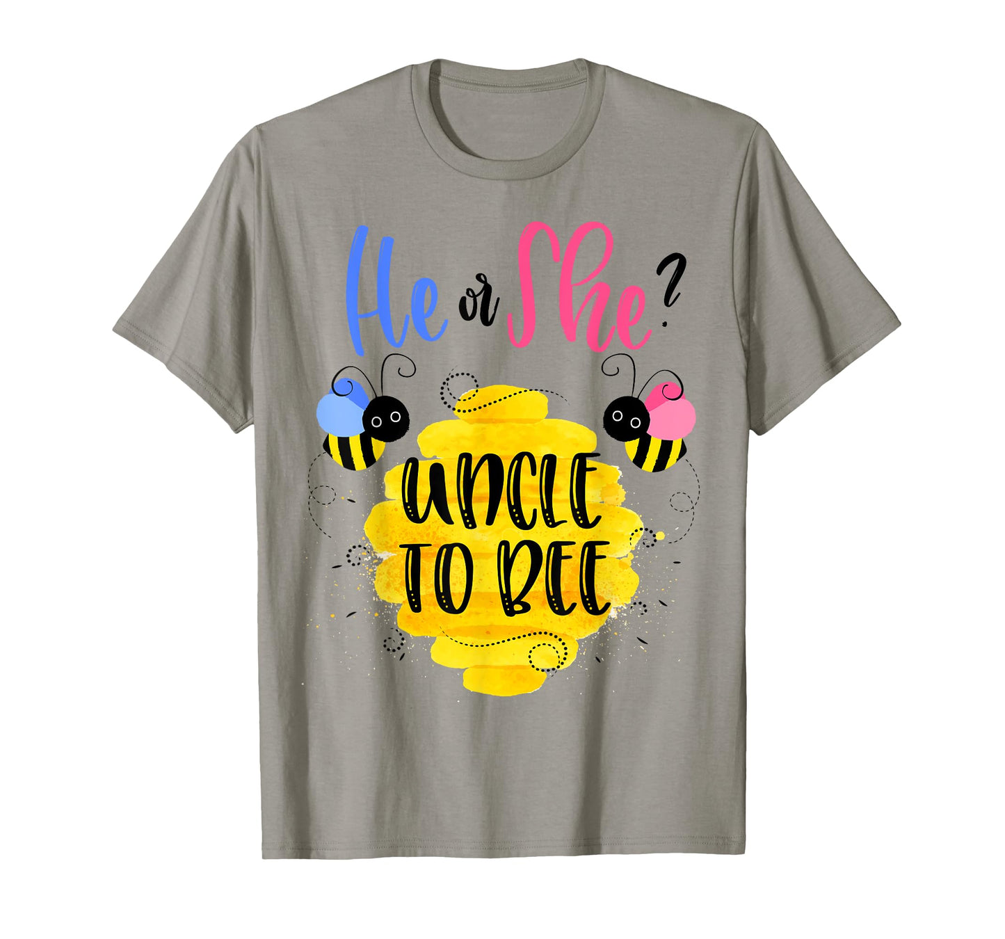 Mens Gender Reveal What Will It Bee Shirt He or She Uncle Tee