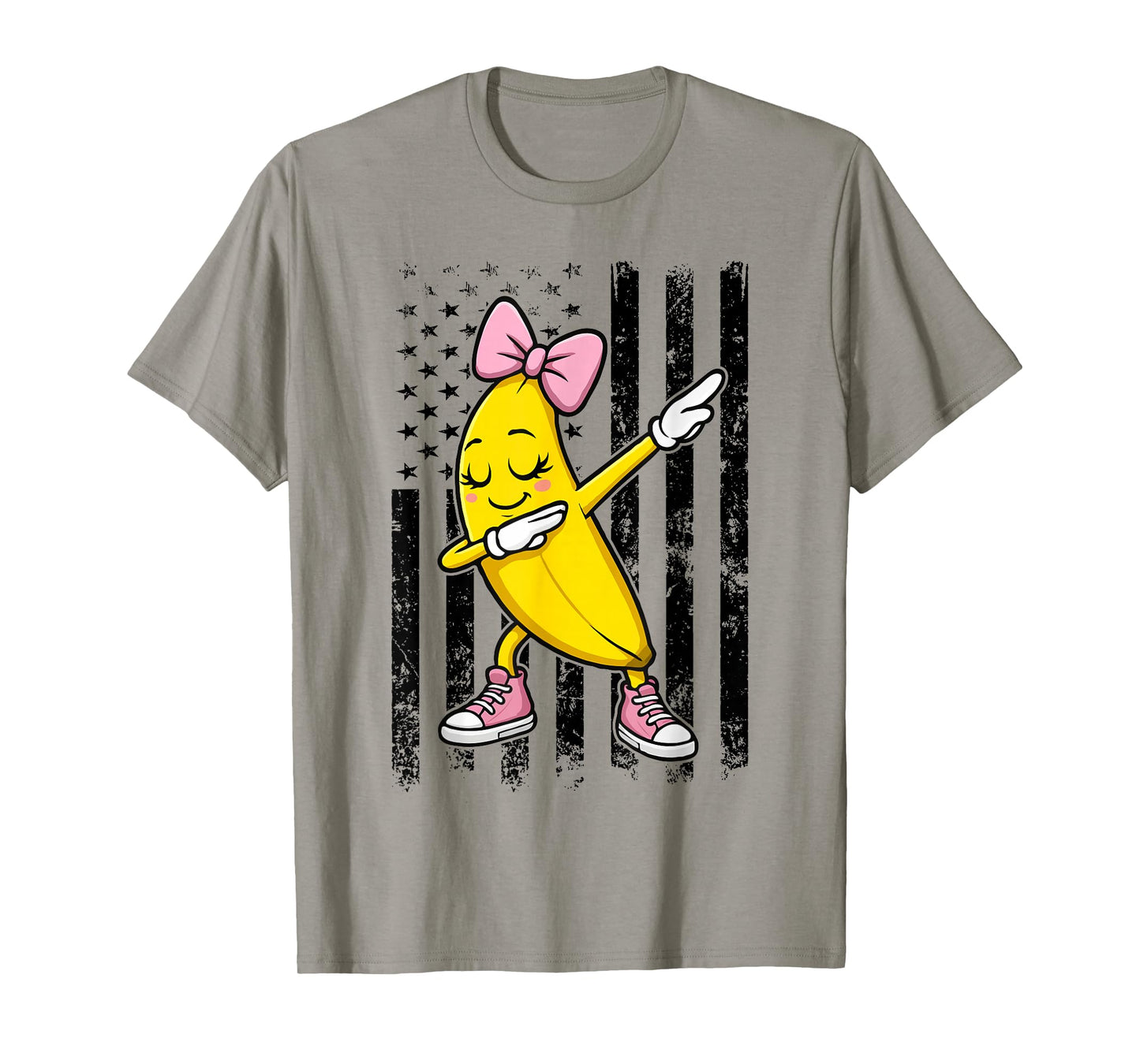Dabbing Banana Coquette Bow Retro Banana Women Girls Kids T-Shirt