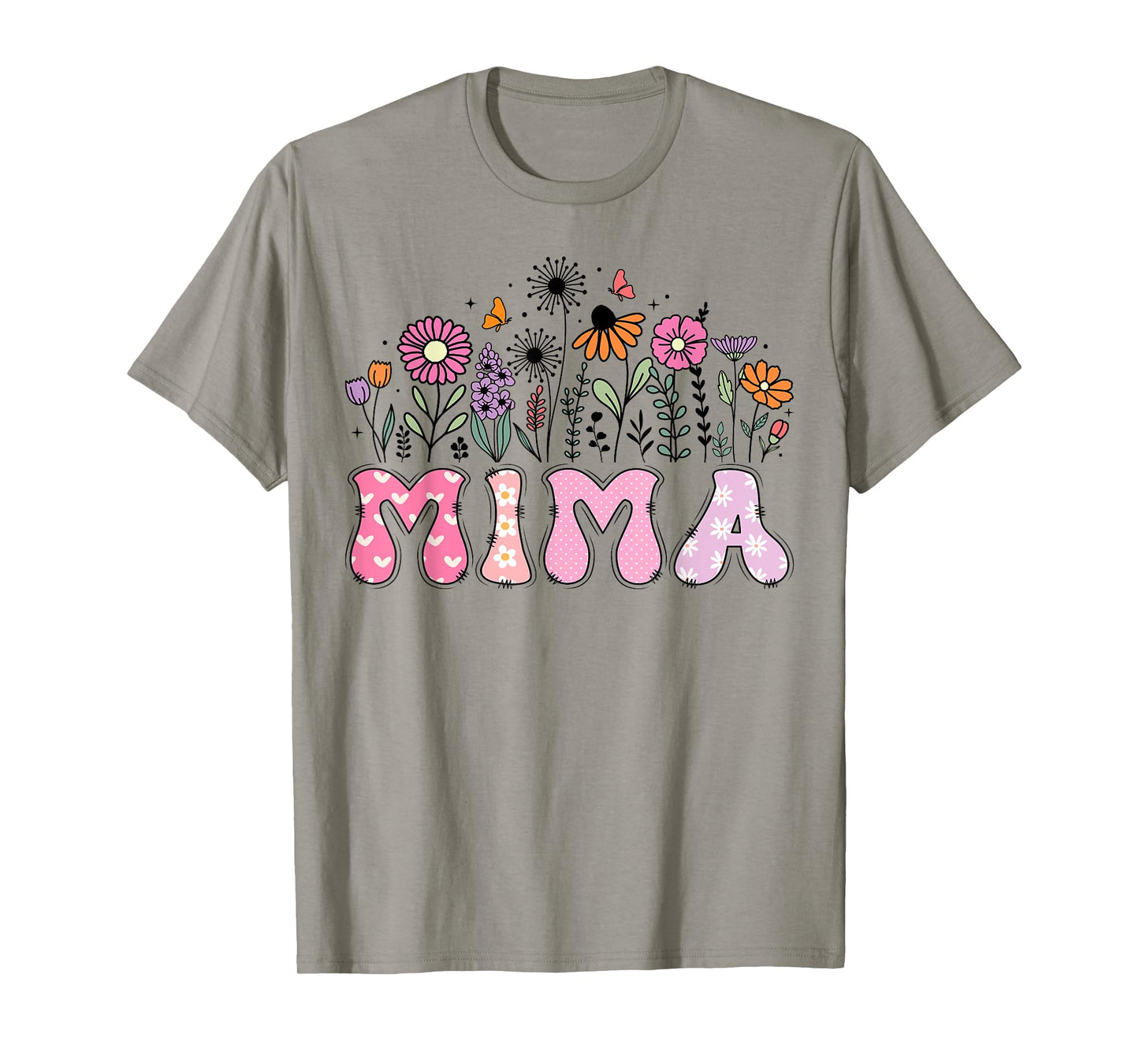 Wildflower Mima Of The Birthday Girl Floral Retro Hippie T-Shirt