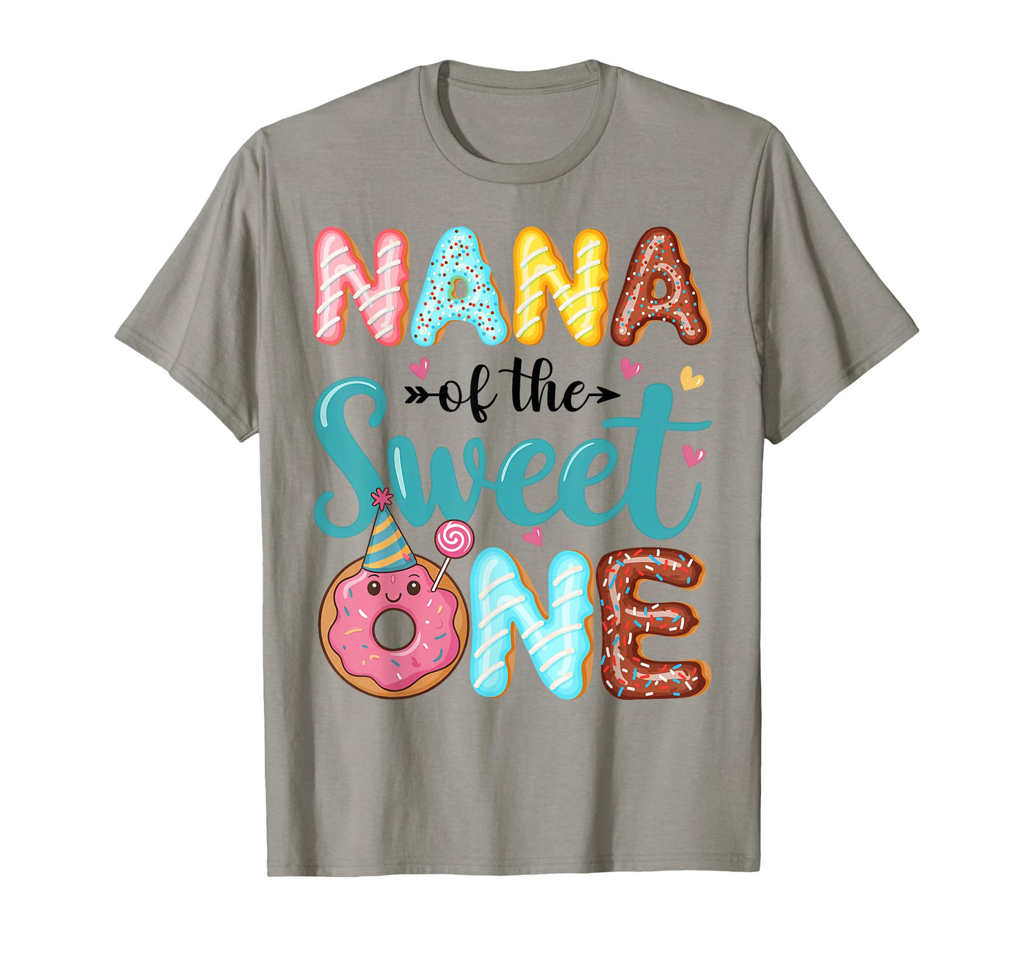 Nana Of The Sweet One 1st Birthday Girl Donut Party T-Shirt