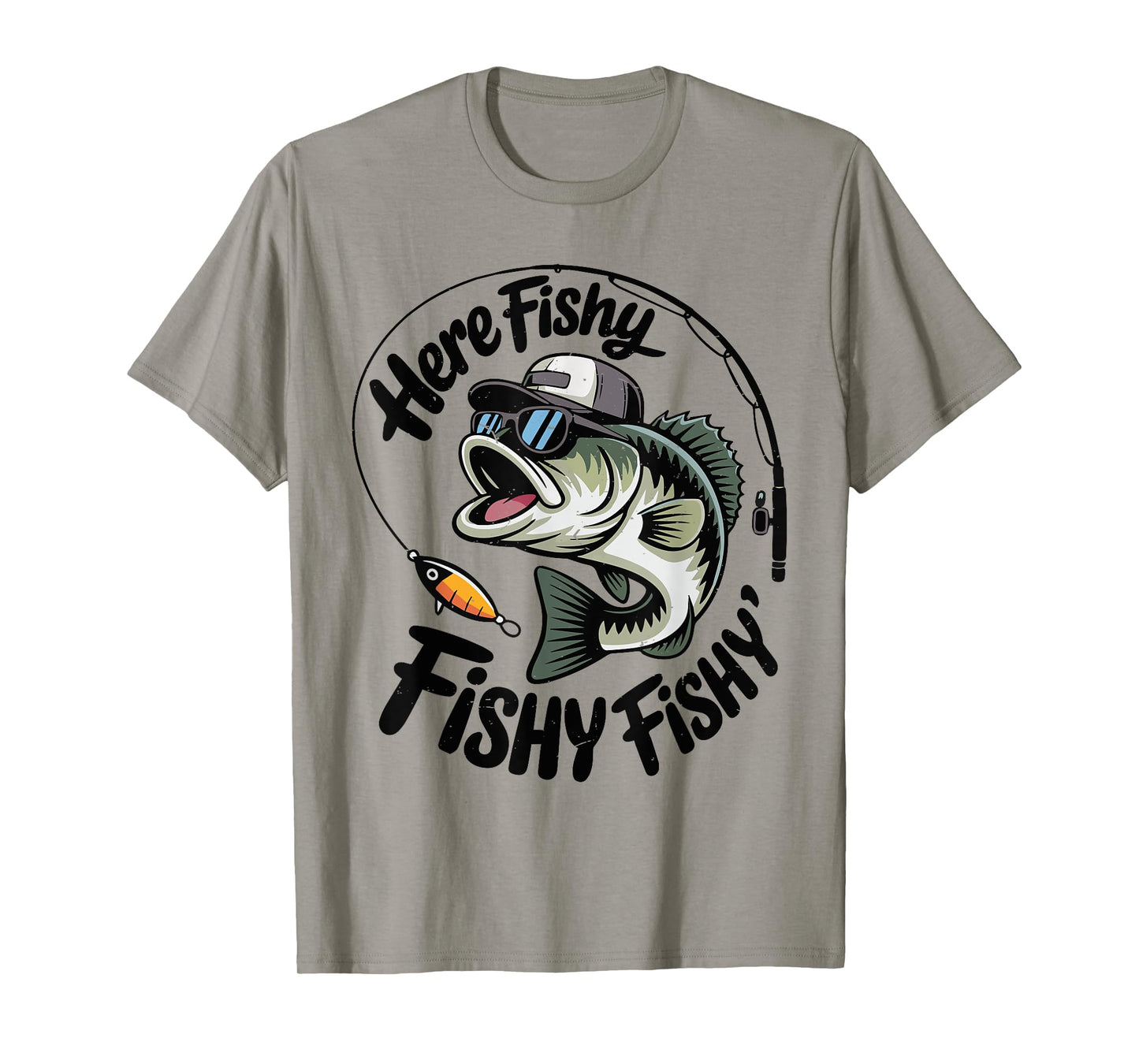 Toddler Boy Here-Fishy Funny Fishing Buddy Bass Fisherman T-Shirt