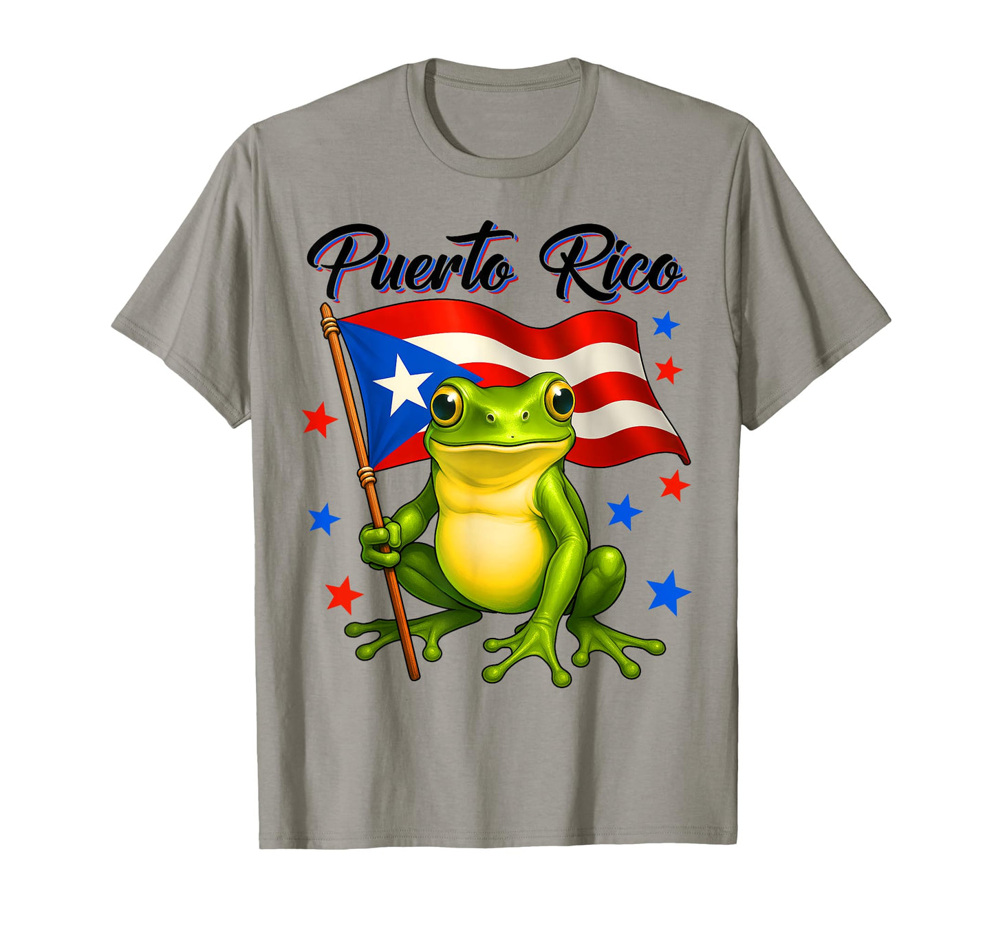 Funny Coqui Frog Boricua Puerto Rican Flag Puerto Rico Pride T-Shirt