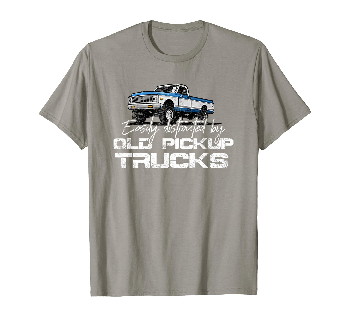 Easily Distracted By Old Pickup Trucks Shirt for Men Retro T-Shirt