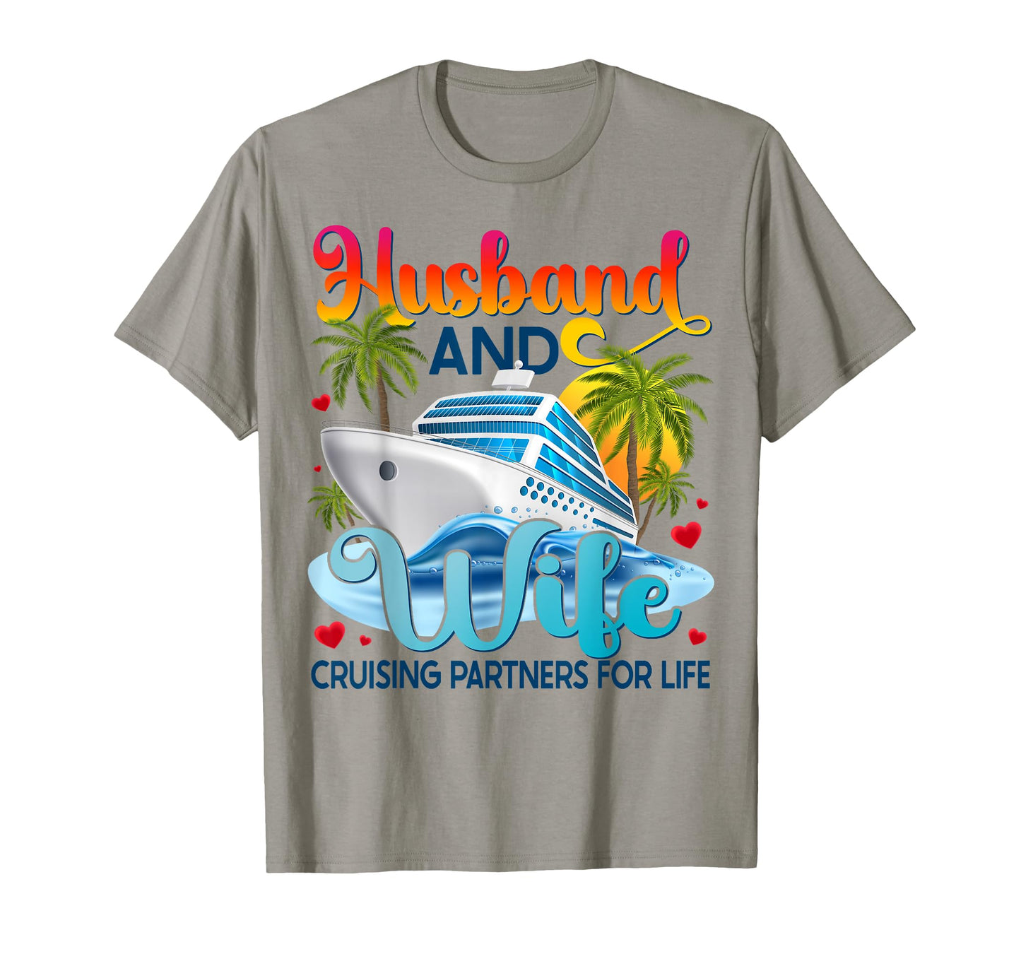 Husband Wife Partner Cruise Together 2025 Matching T-Shirt