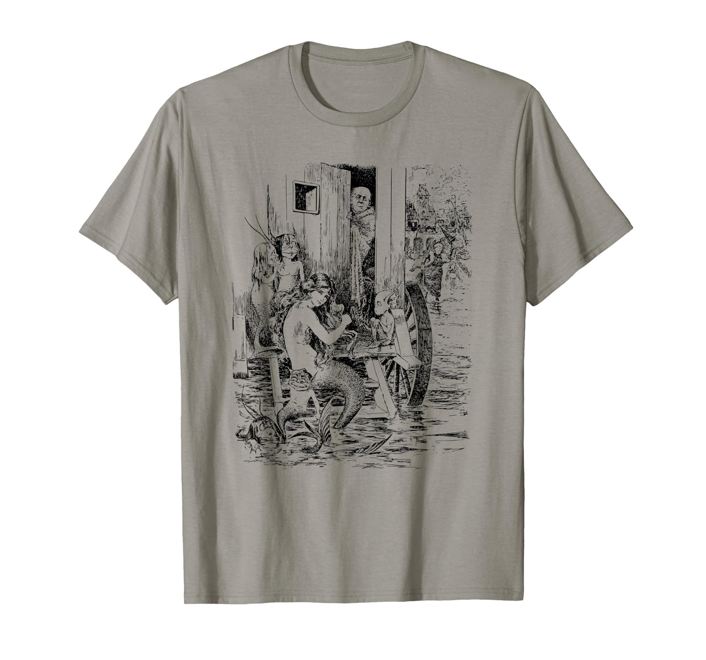 Mermaids Shirt Vintage Mermaid Art T-Shirt