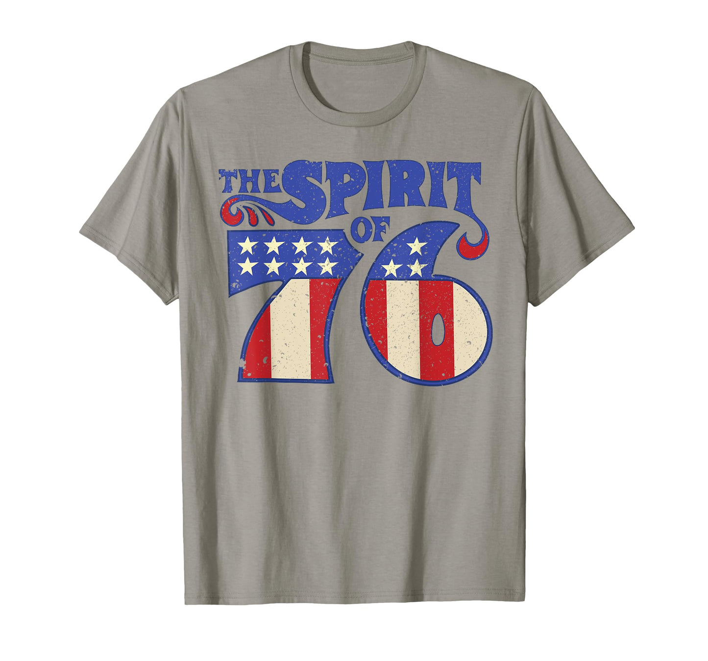 The Spirit 76 Vintage Retro 4th of July Independence Day T-Shirt