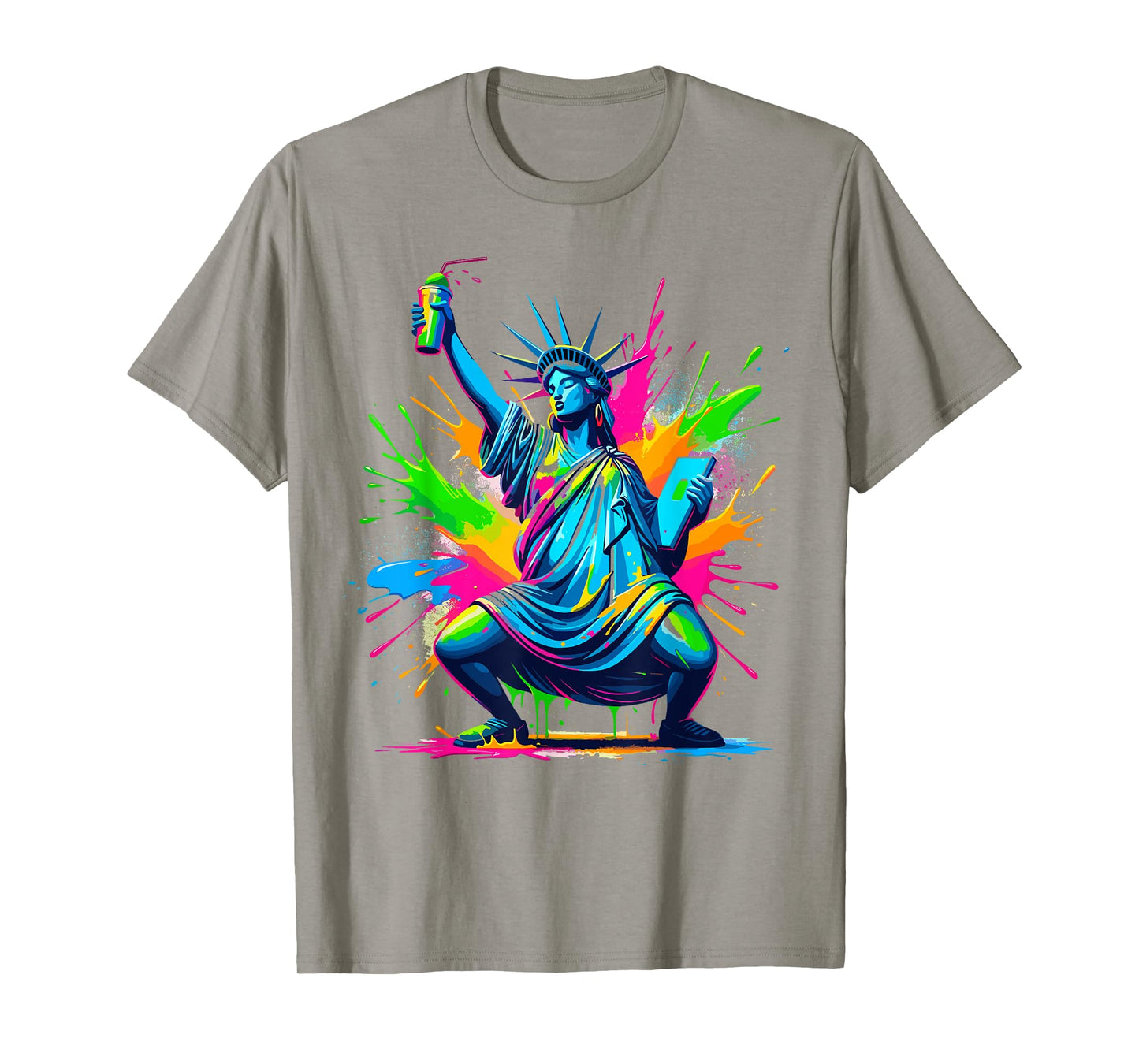 Soca Statue Of Liberty Dancing New York Dutty Mess Fete T-Shirt
