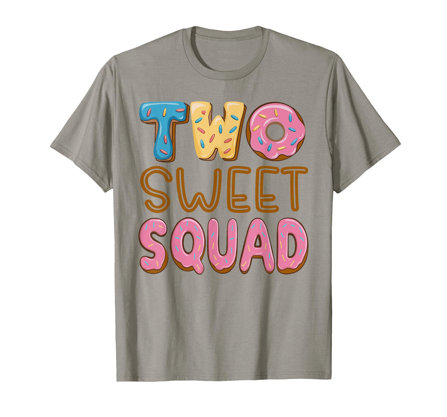 Squad of The Two Sweet Donut Team 2nd Birthday Girl Party T-Shirt