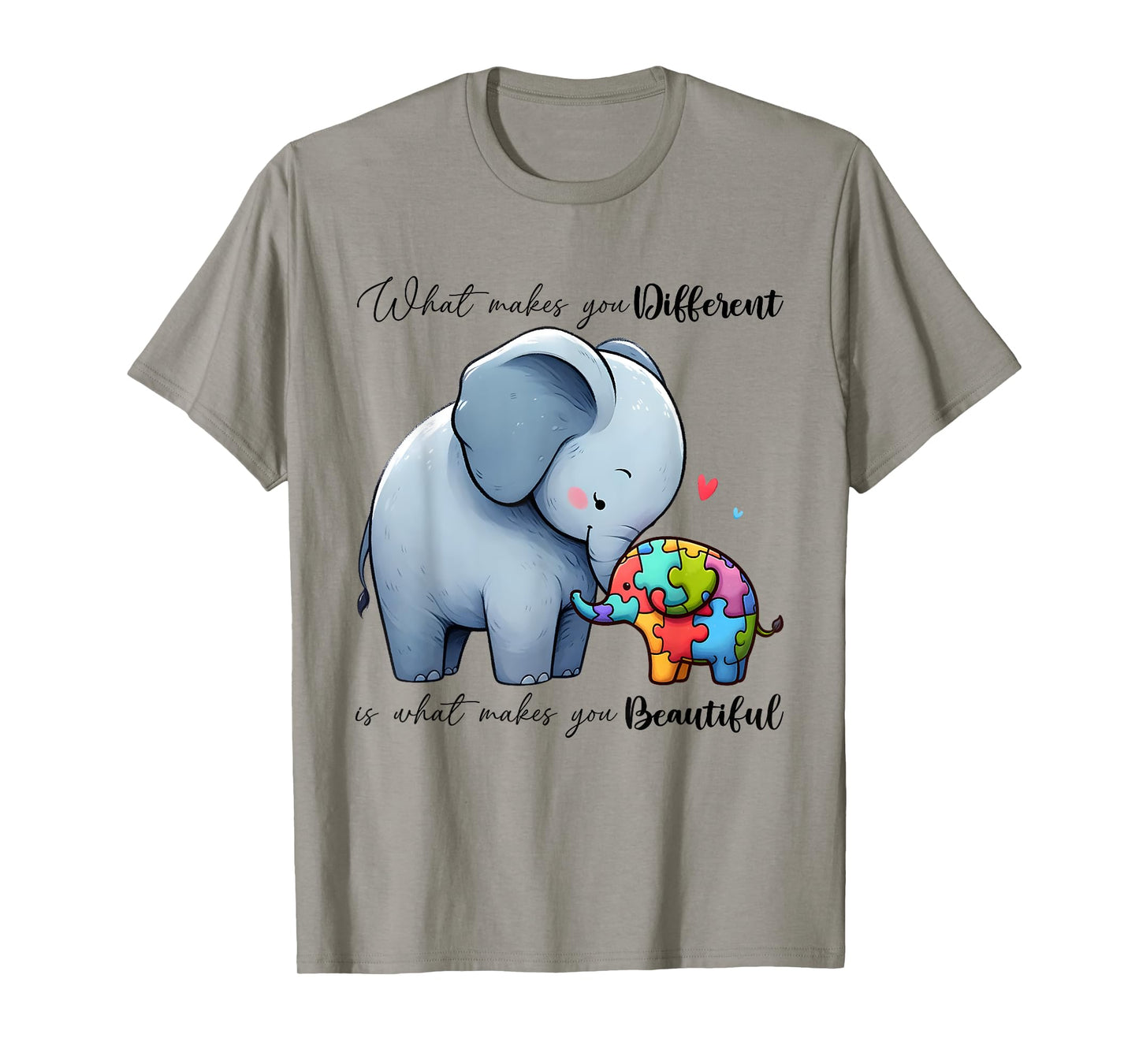 What Makes You Different Elephant Mom Autism Child Awareness T-Shirt