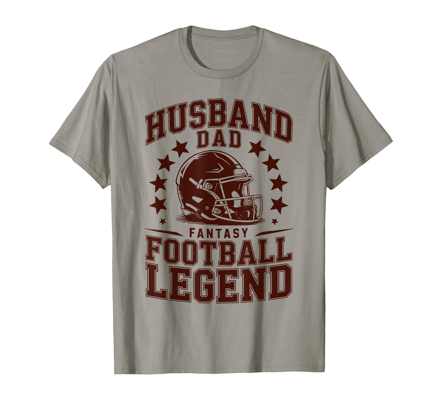 Husband Dad Fantasy Football Legend Humor Retro for Men T-Shirt