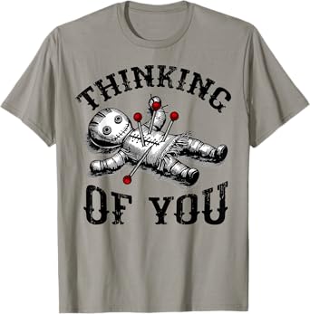 Voodoo Doll Thinking of You Funny Goth Halloween Costume T-Shirt