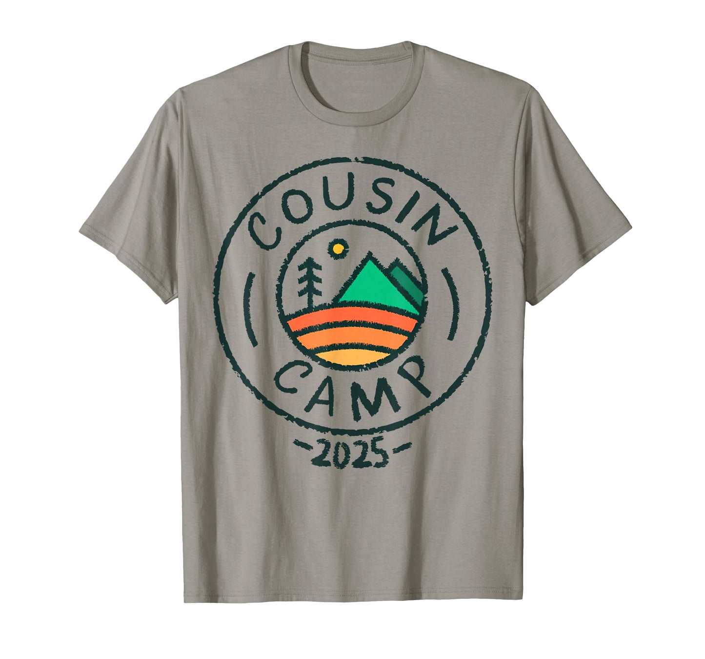 Cute Cousin Camp 2025 Friends Family Camping Summer Vacation T-Shirt
