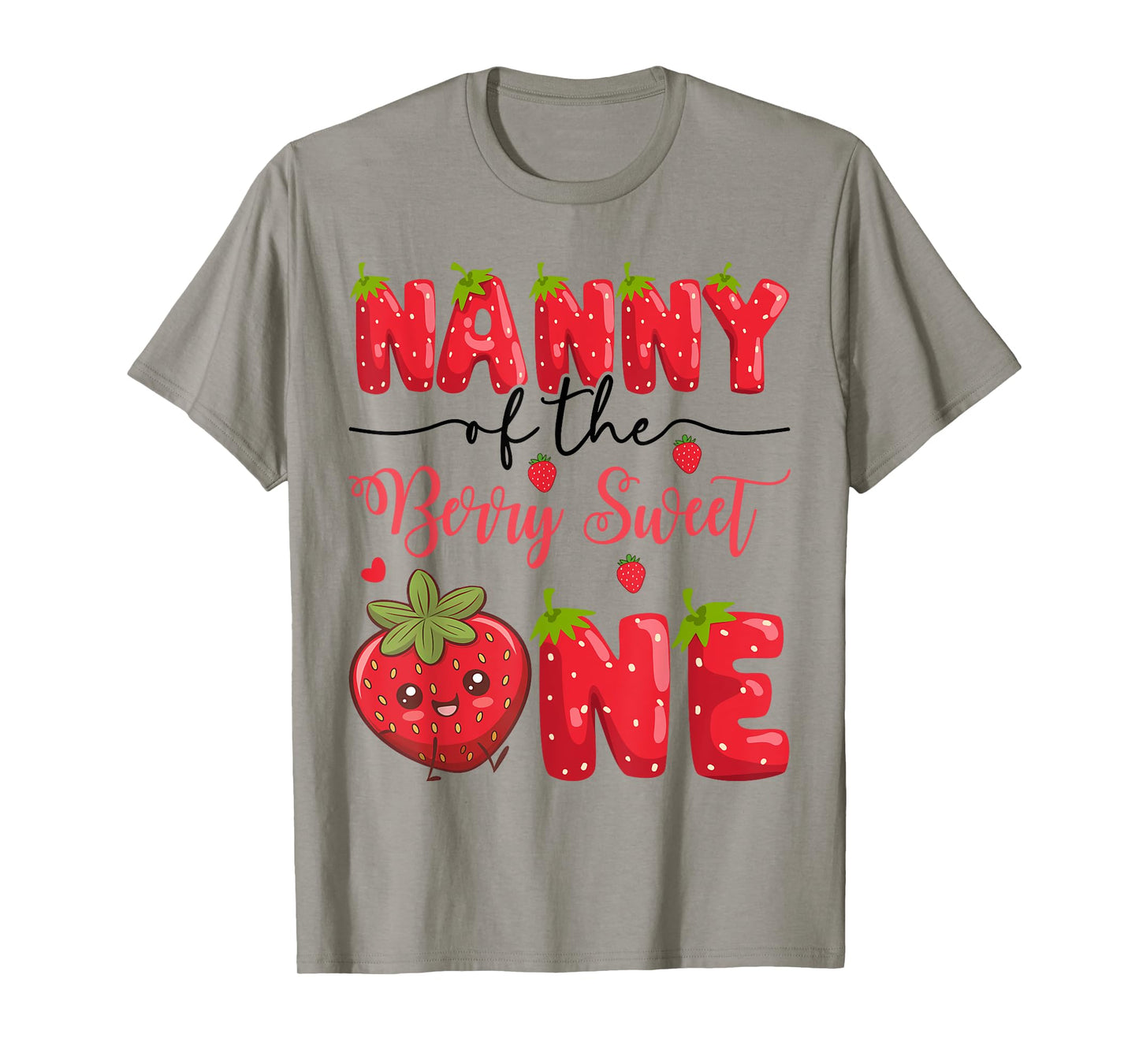 Nanny Of The Berry Sweet One Strawberry First Birthday T-Shirt